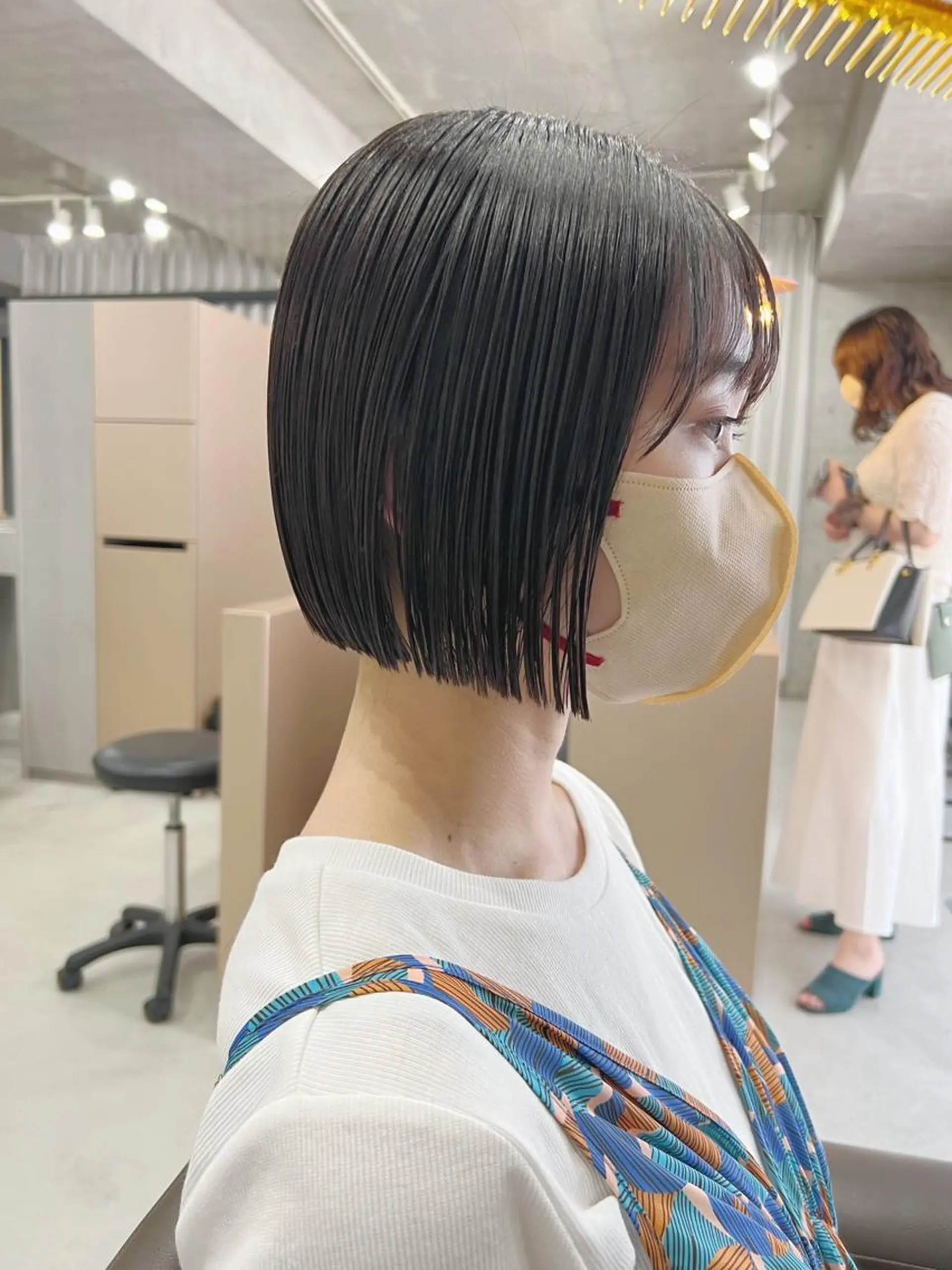 ショート カラー ボブパーマコテ巻き風 パーマNo1深江秀平のヘアスタイル