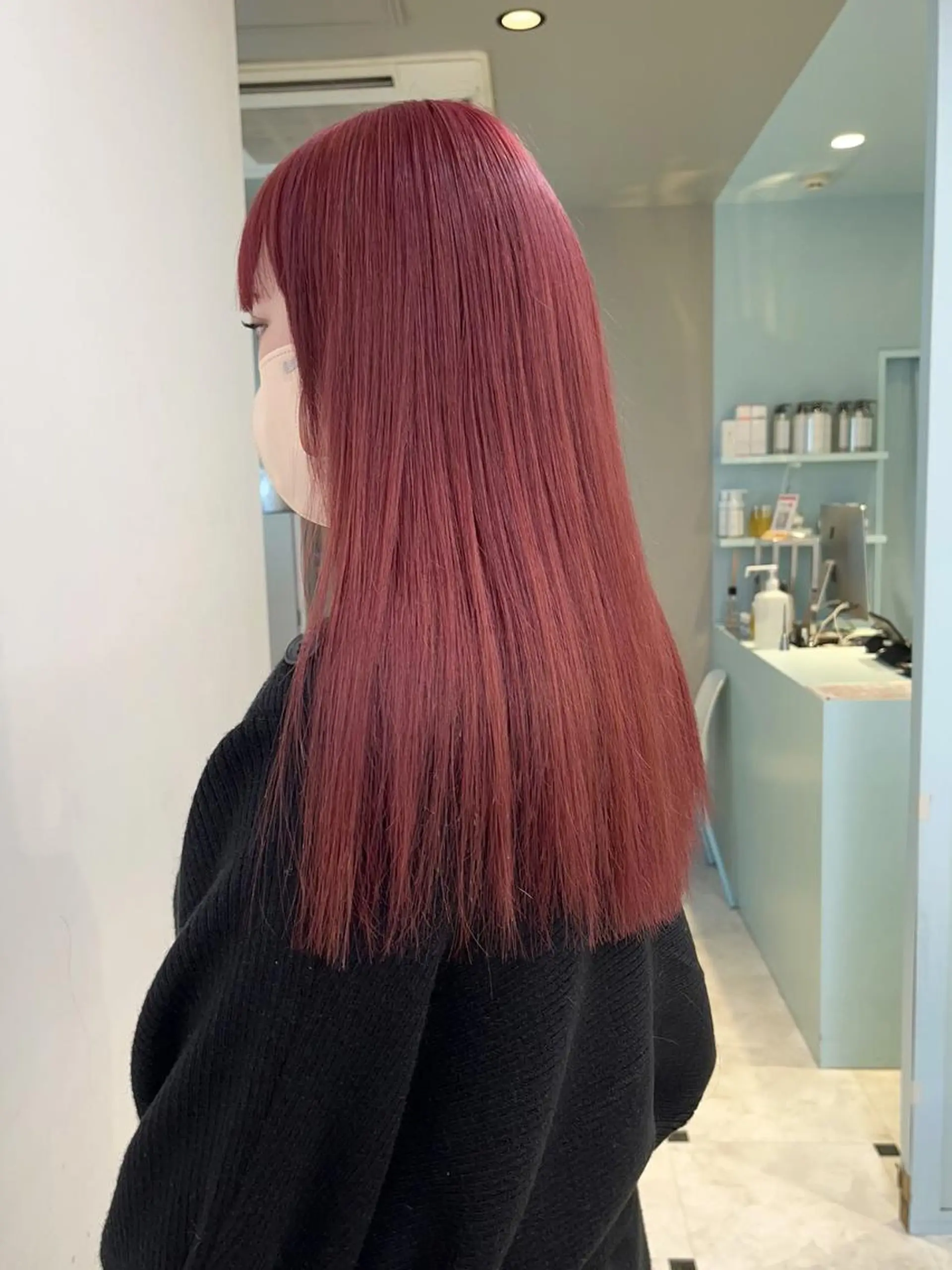 カラー 盛れる韓国RED🥀 sayakaのヘアスタイル