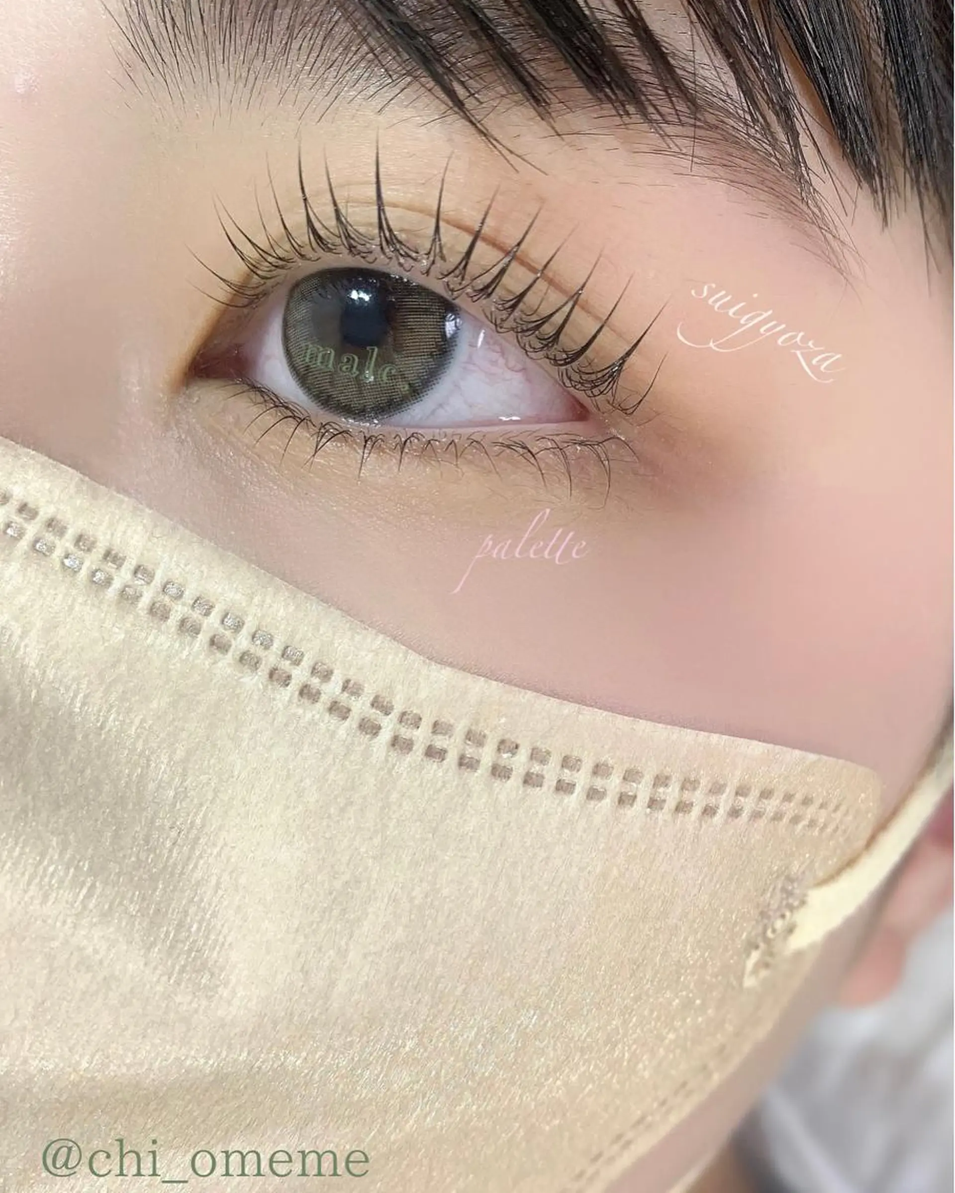 マツエク・マツパ アイブロウ メンズアイブロウ 韓国風マツエク パリジェンヌラッシュリフト まつげパーマ 下まつげエクステ ｍａｌｃ．所属・大阪/天王寺/寺田町 /河堀口　CHIZUのマツエク・マツパデザイン