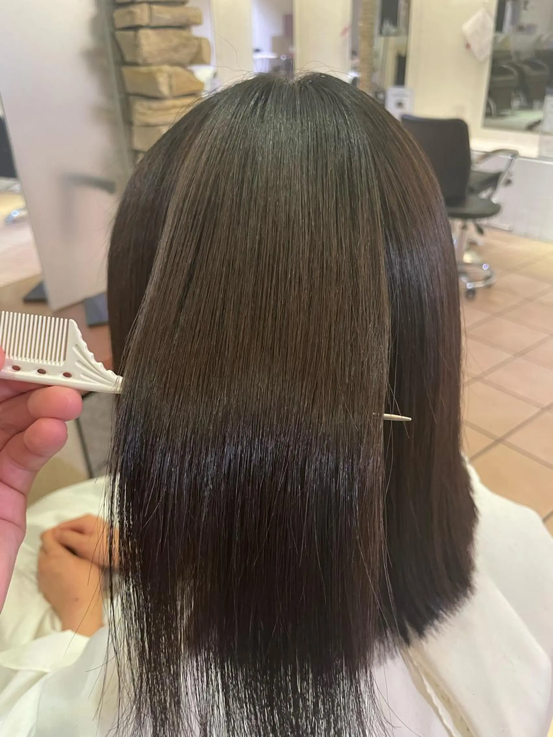 ミディアム 縮毛矯正 宮里 雄大のヘアスタイル