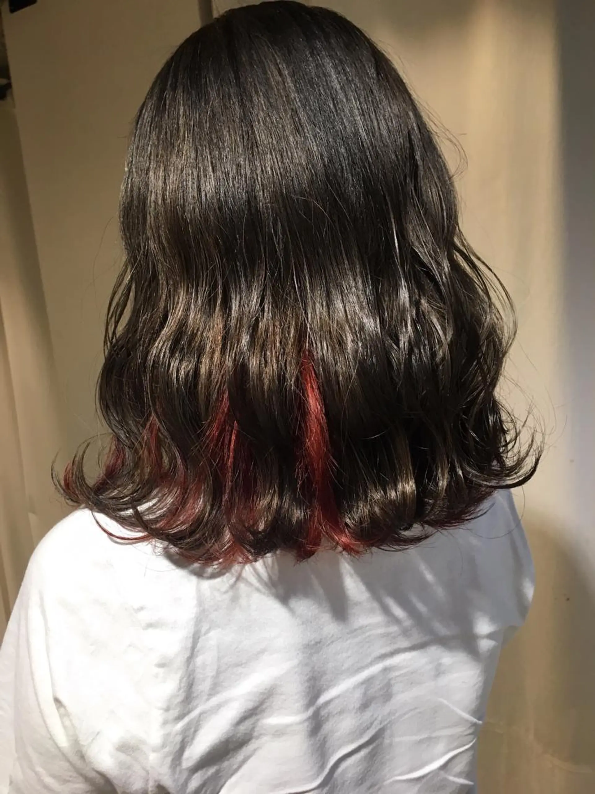 ミディアム ショートボブ ボブ ハイライト 外ハネヘア ヘアカラー トリートメント ヘッドスパ ヘアセット メンズツイスパ ショートフクヤマシンのヘアスタイル