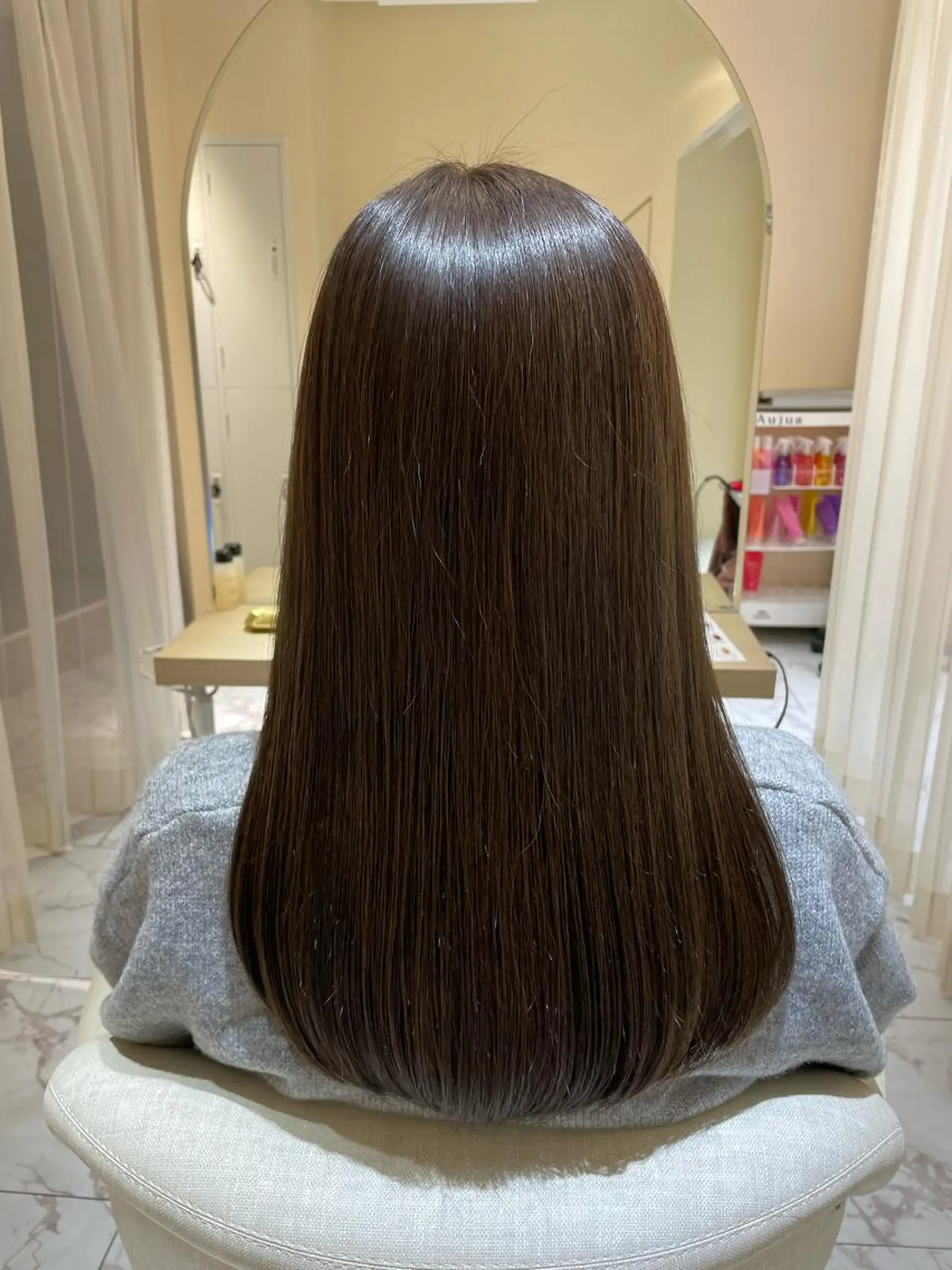 セミロング カット ヘアカラー トリートメント ヘッドスパ マホ/日吉/髪質改善 /レイヤー/ガーリーのヘアスタイル