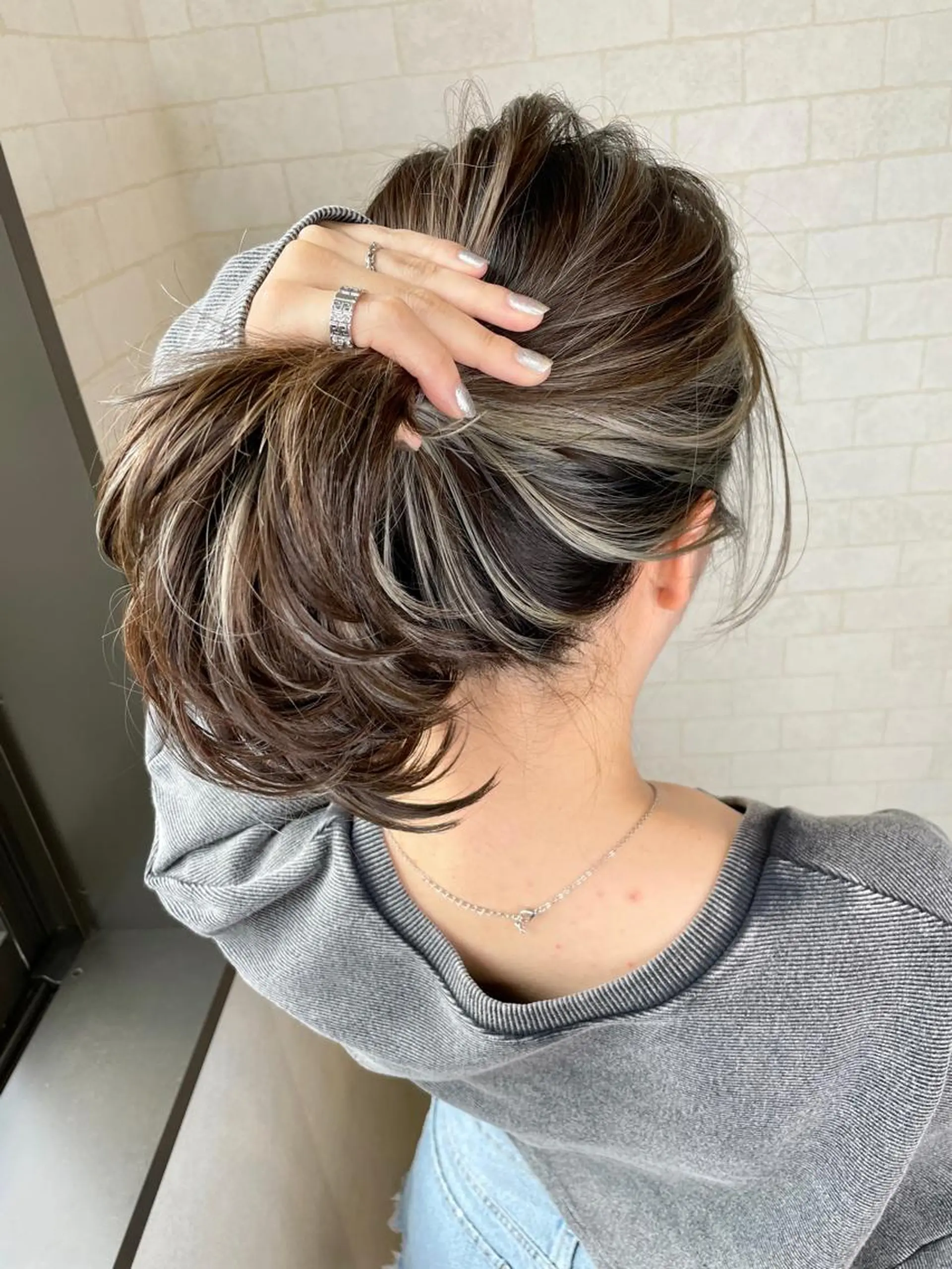 セミロング カラー 神野 雅樹のヘアスタイル