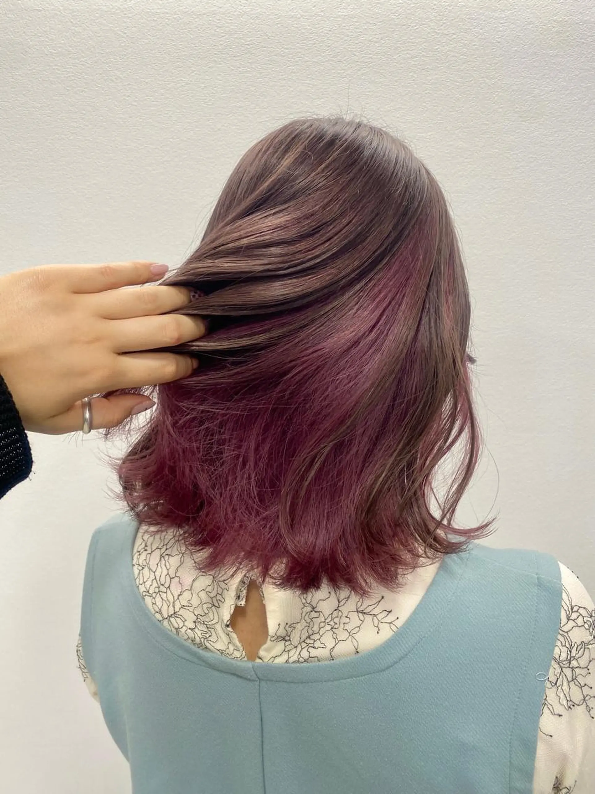 ミディアム カラー カット ヘアカラー トリートメント ✴︎ヒラガカナ✴︎ ECLAT HAIRのヘアスタイル