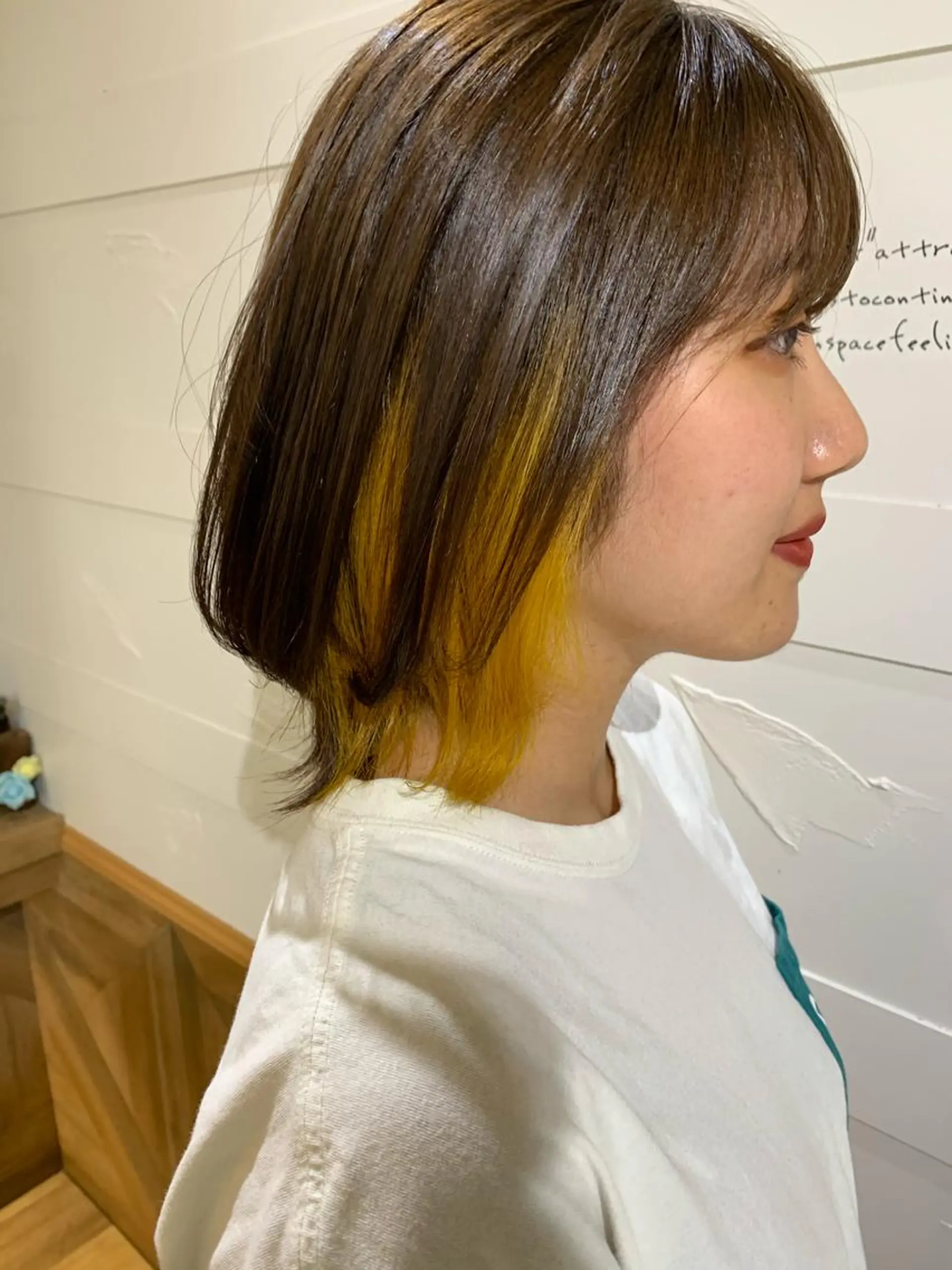 ミディアム カラー カット ヘアカラー トリートメント 船津武俊 フナツタケトシのヘアスタイル