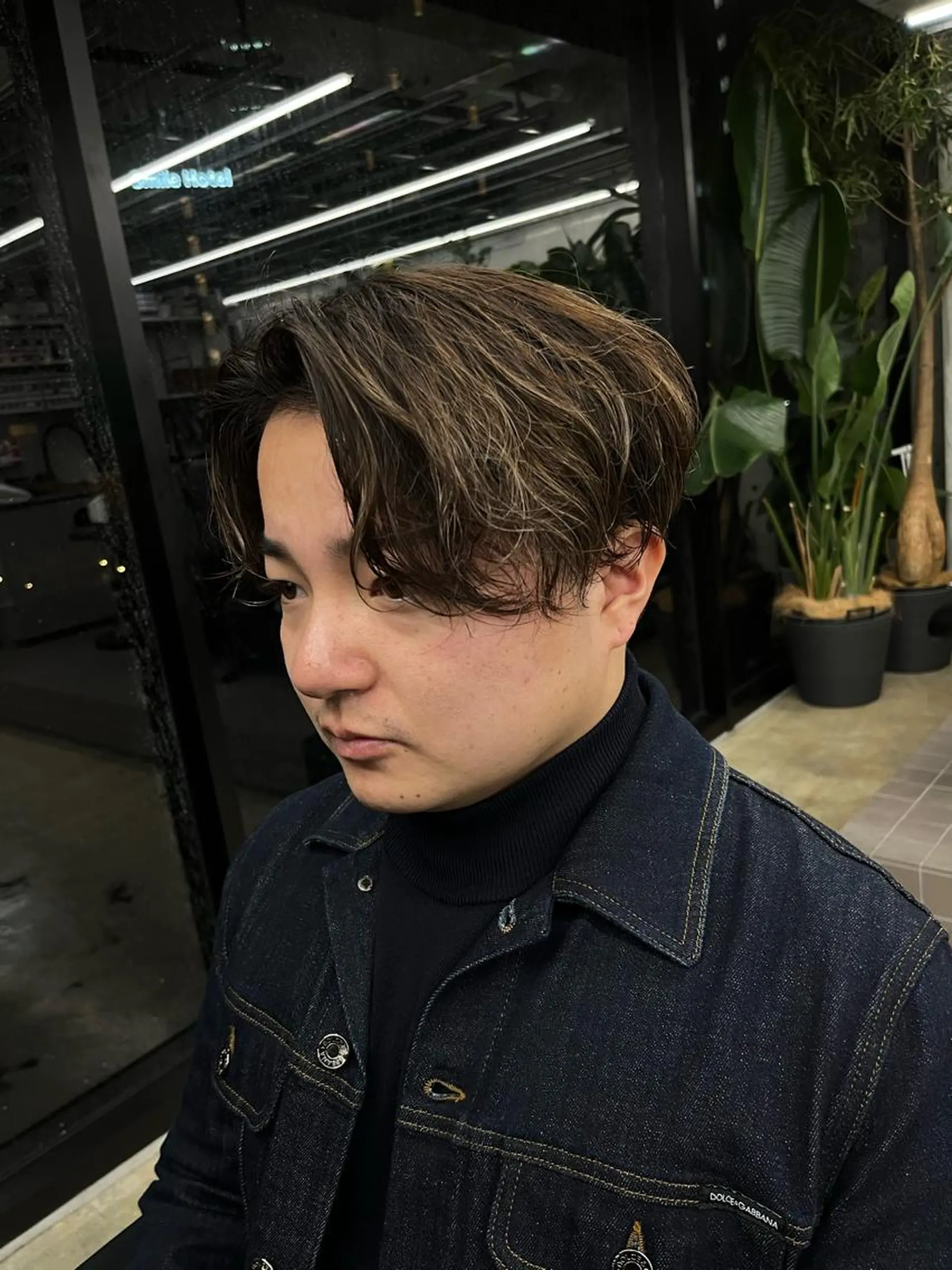 ショート カラー メンズ カット パーマ トリートメント ダブルカラー/ ケアブリーチ/クニトのヘアスタイル