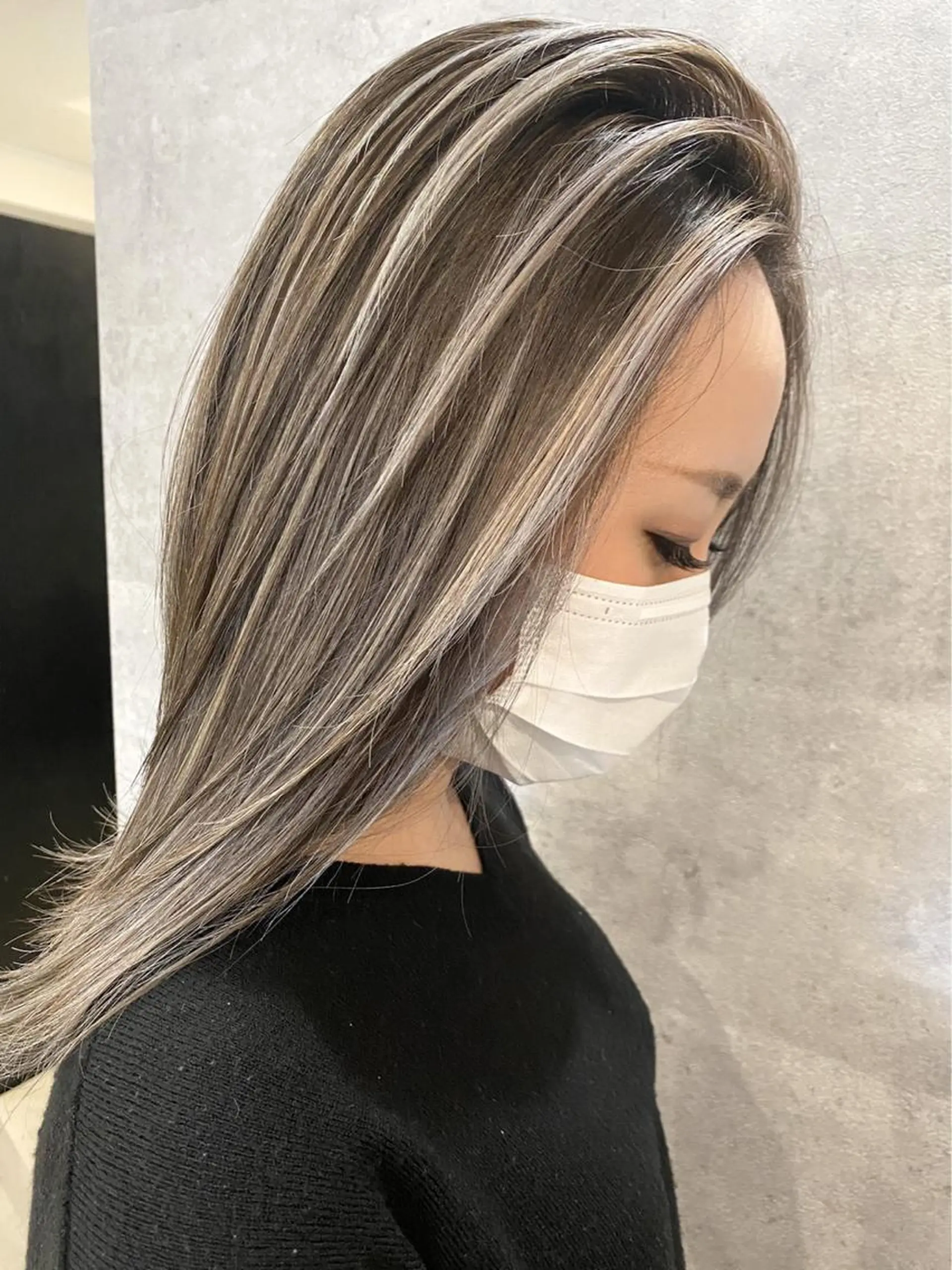 ロング カラー アッシュ ブラウンカラー ハイライトカラー 3Dハイライト ハイライト 寺嶋 貴大のヘアスタイル