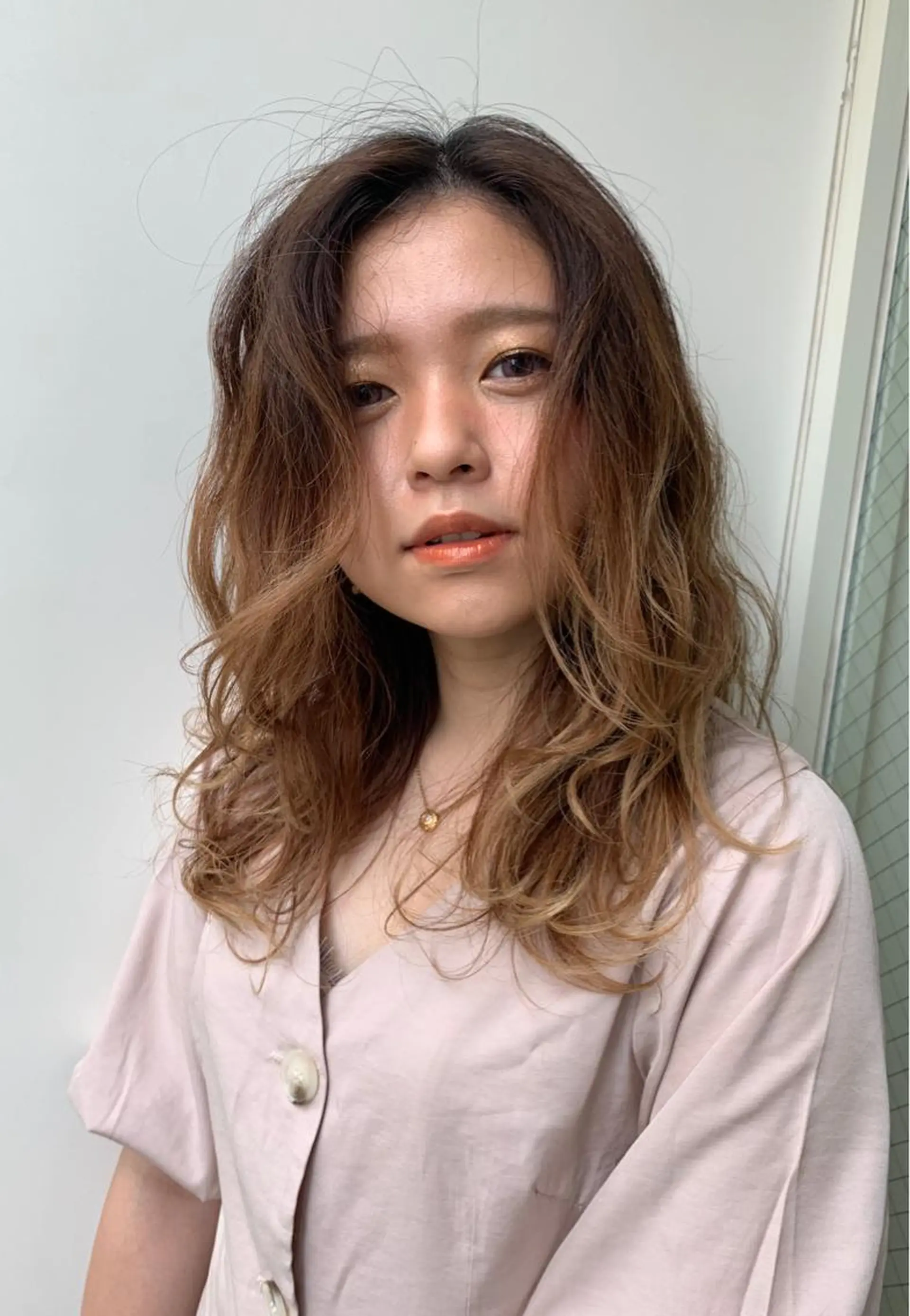 ロング ヘアカラー トリートメント 藤森 希美のヘアスタイル