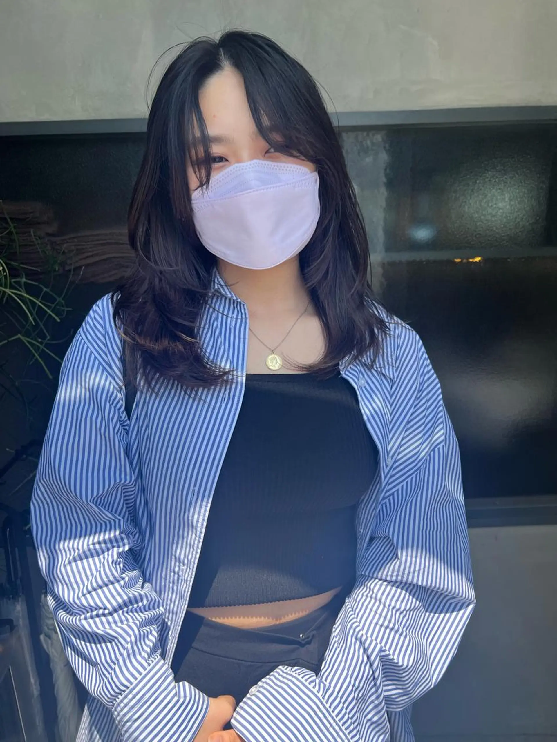ミディアム 顔周りカット レイヤーカット sakoda shunkiのヘアスタイル