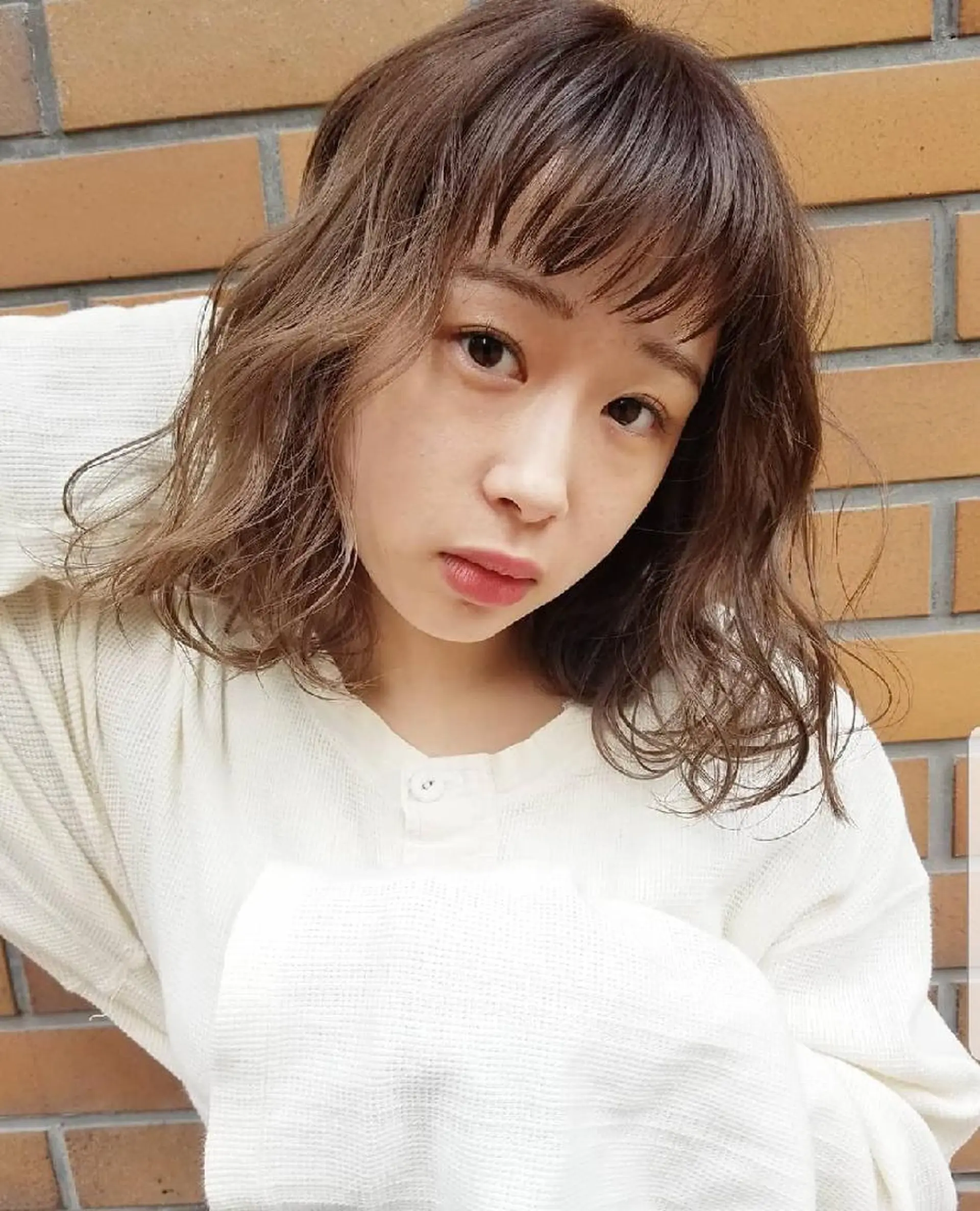 ミディアム ボブ カット ヘアカラー Musiiik ホンダリサコのヘアスタイル