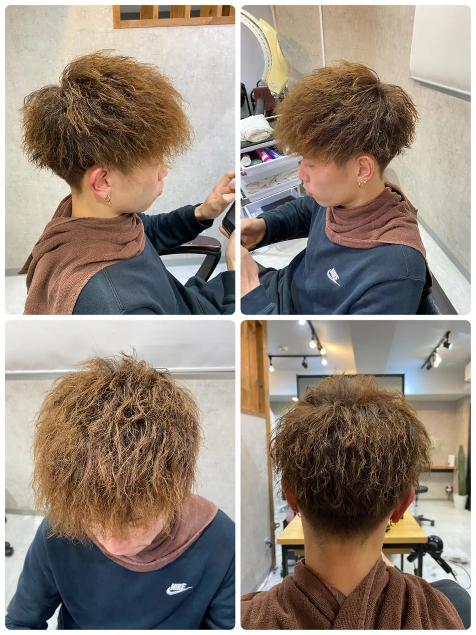 ショート パーマ メンズ メンズブリーチ メンズパーマ ツイストスパイラルパーマ 縮毛矯正 スパイラルパーマ カット パーマ 🐉『メンズ美容師』 吉田龍星🐉のヘアスタイル