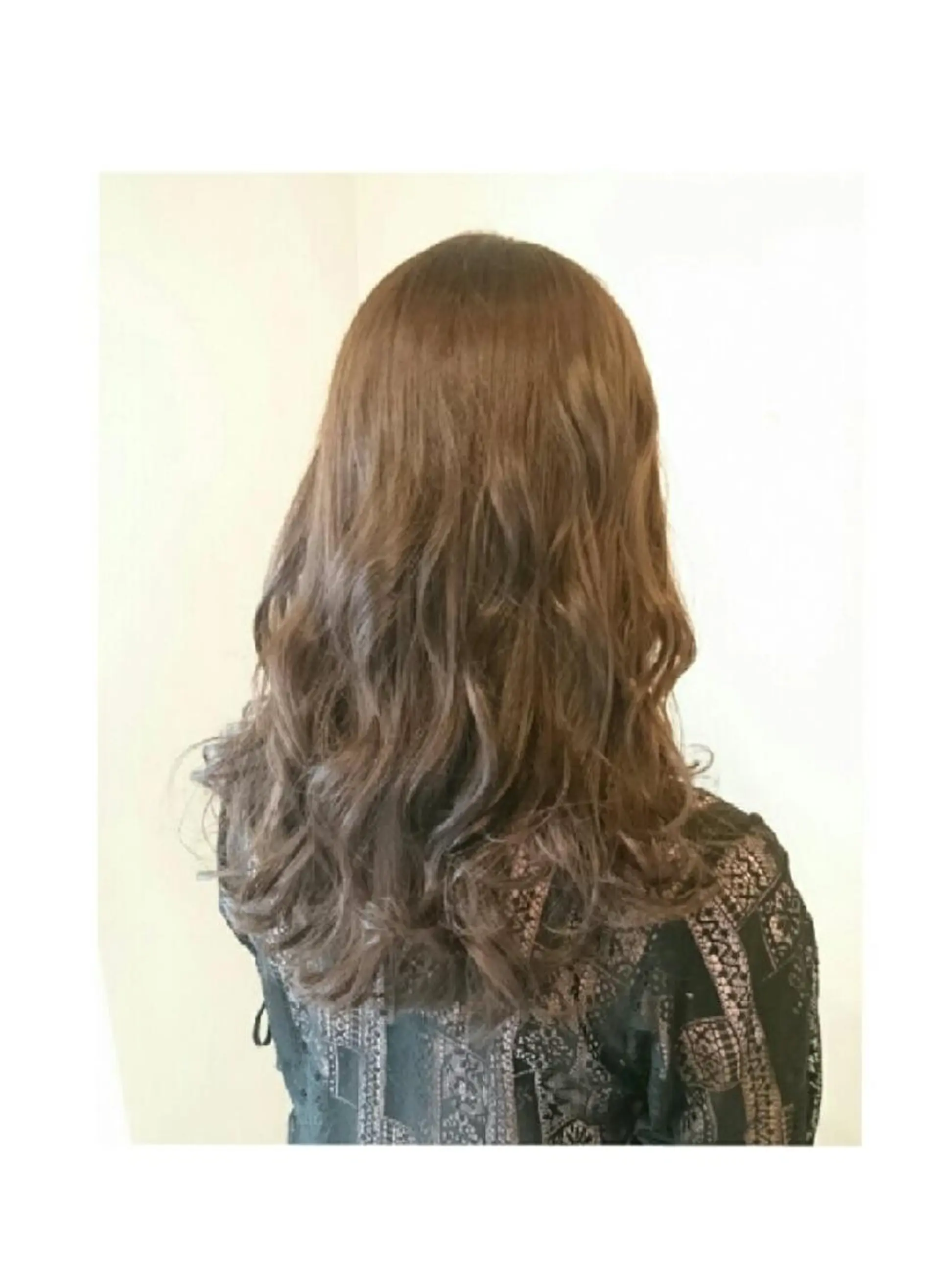 ロング カラー ベージュカラー ピンクカラー JIL BLAN 京都所属・RU RIのヘアスタイル