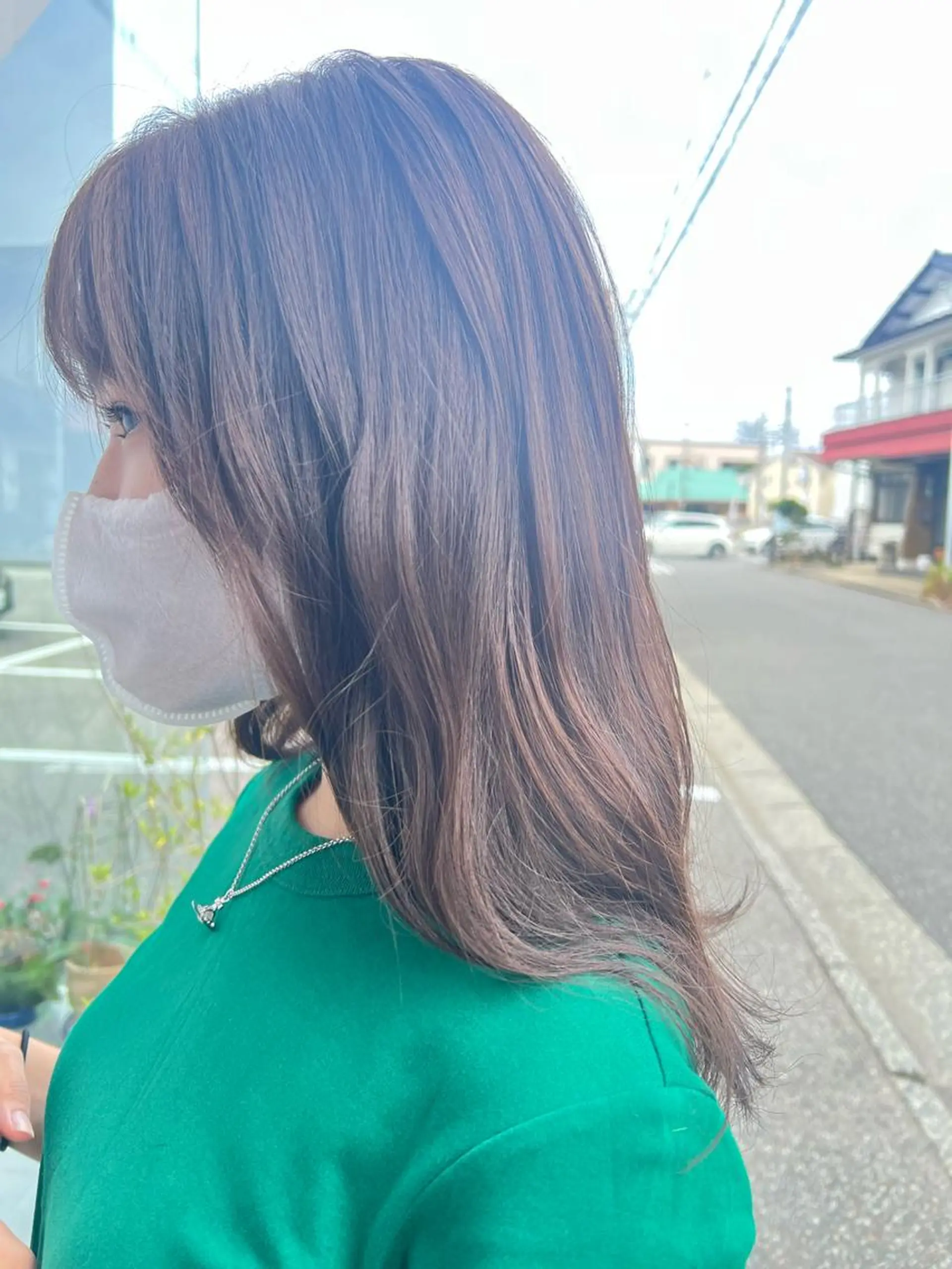 ロング カラー 透明感カラー カット ヘアカラー APREKO SAYAKAのヘアスタイル