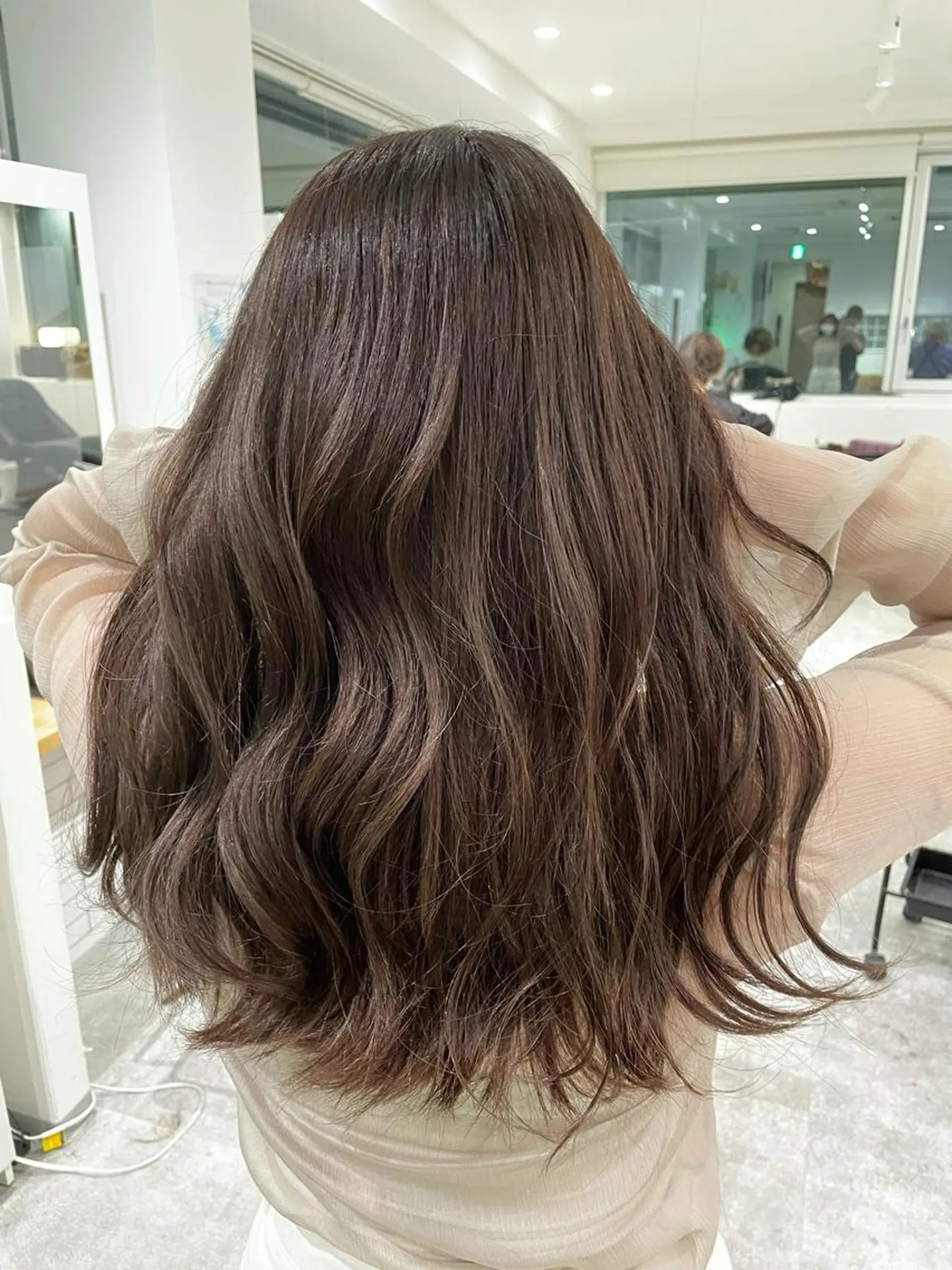 ロング カラー ベージュカラー ヘアカラー 京都美容師 塩のヘアスタイル