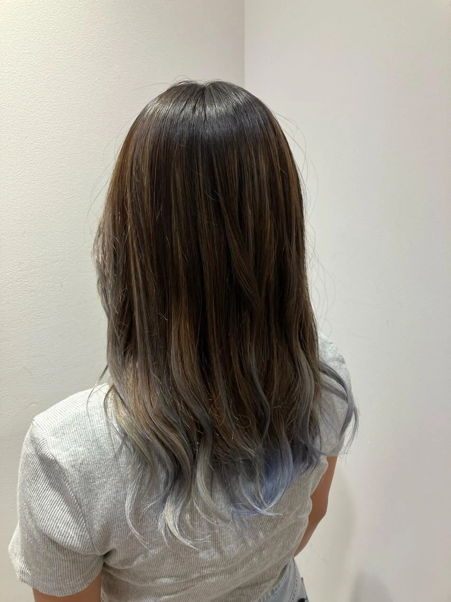 ロング カラー バレイヤージュ レイヤーカット 小顔似合わせカット/ レイヤー/maiのヘアスタイル