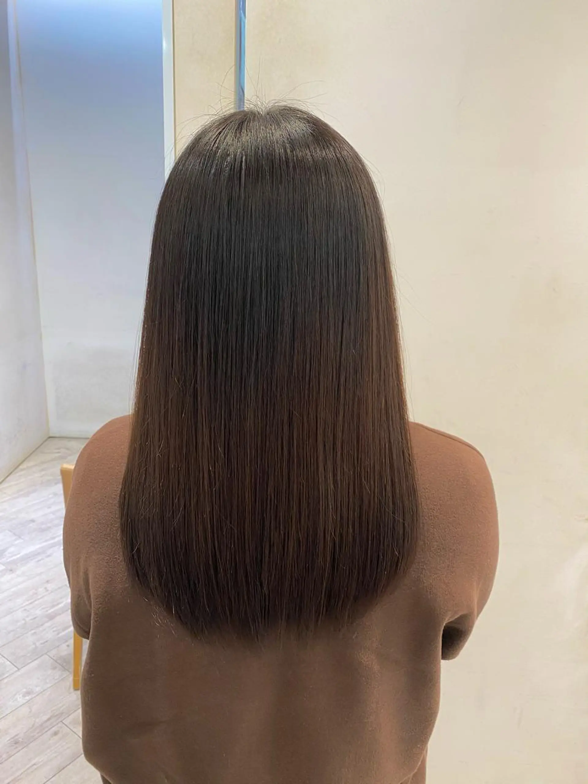 セミロング パーマ On所属・顔まわりカット🌟 くびれヘア/寺門遥輝のヘアスタイル