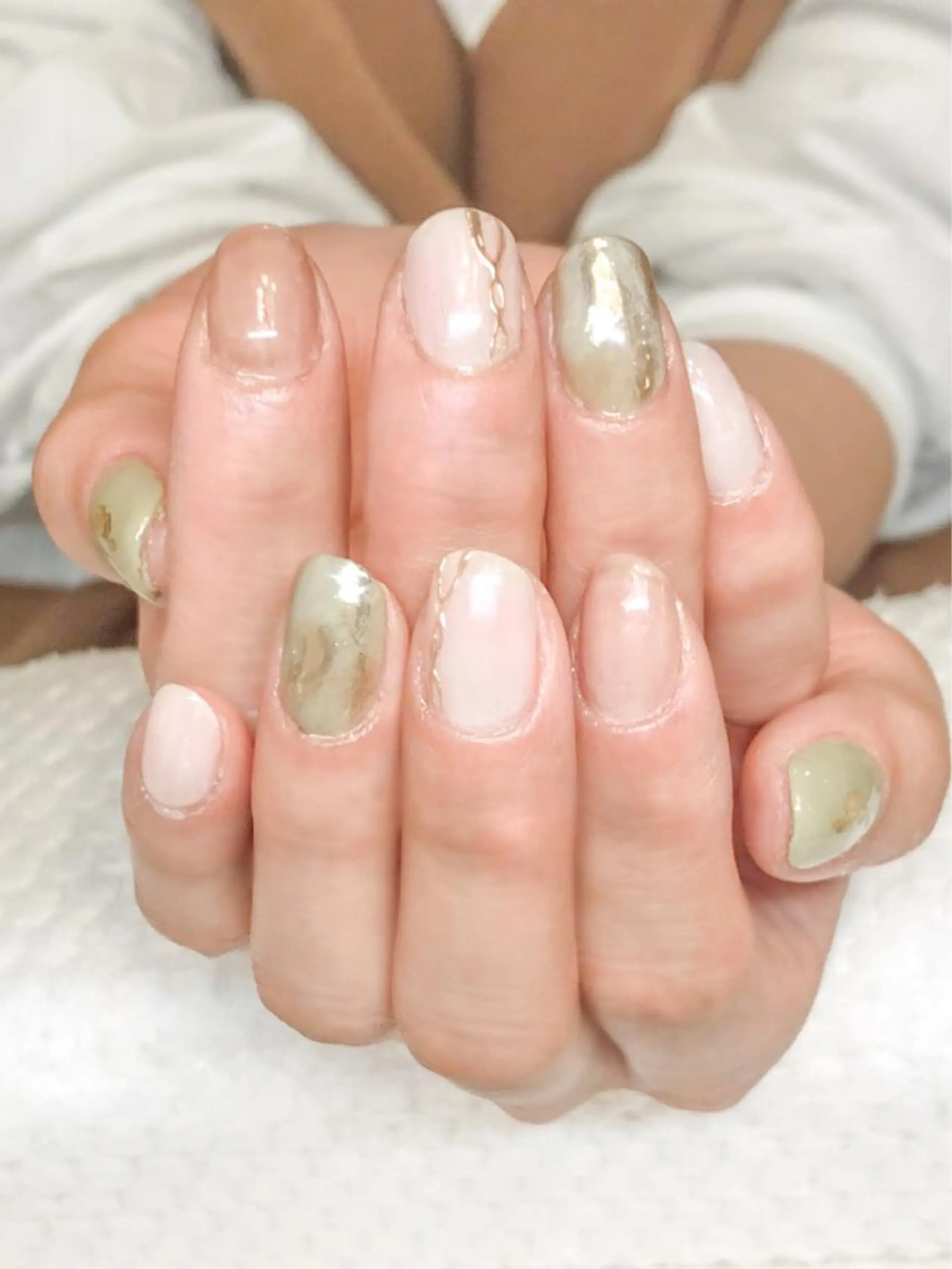 ネイル ジェルネイル ニュアンスネイル オフィスネイル シンプルネイル 春ネイル Nyanco Nailのネイルデザイン