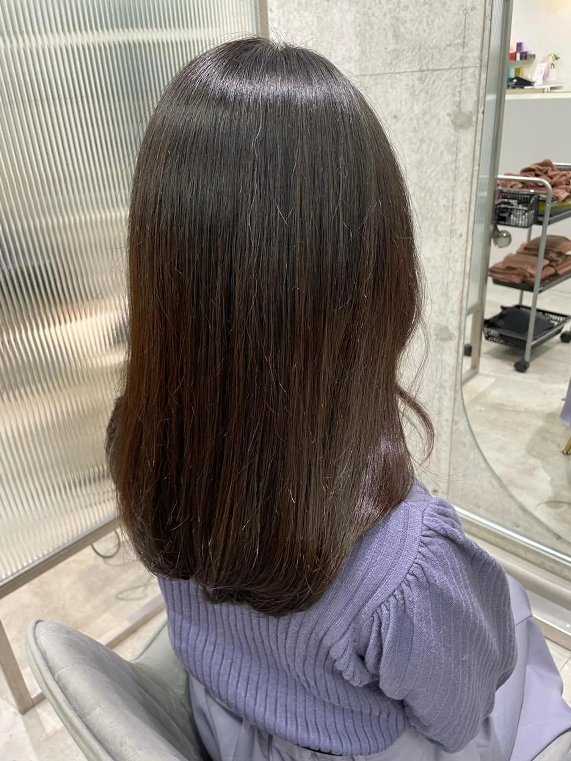カラー ボブ 髪質改善 パーソナルカラー 藤本夢のヘアスタイル