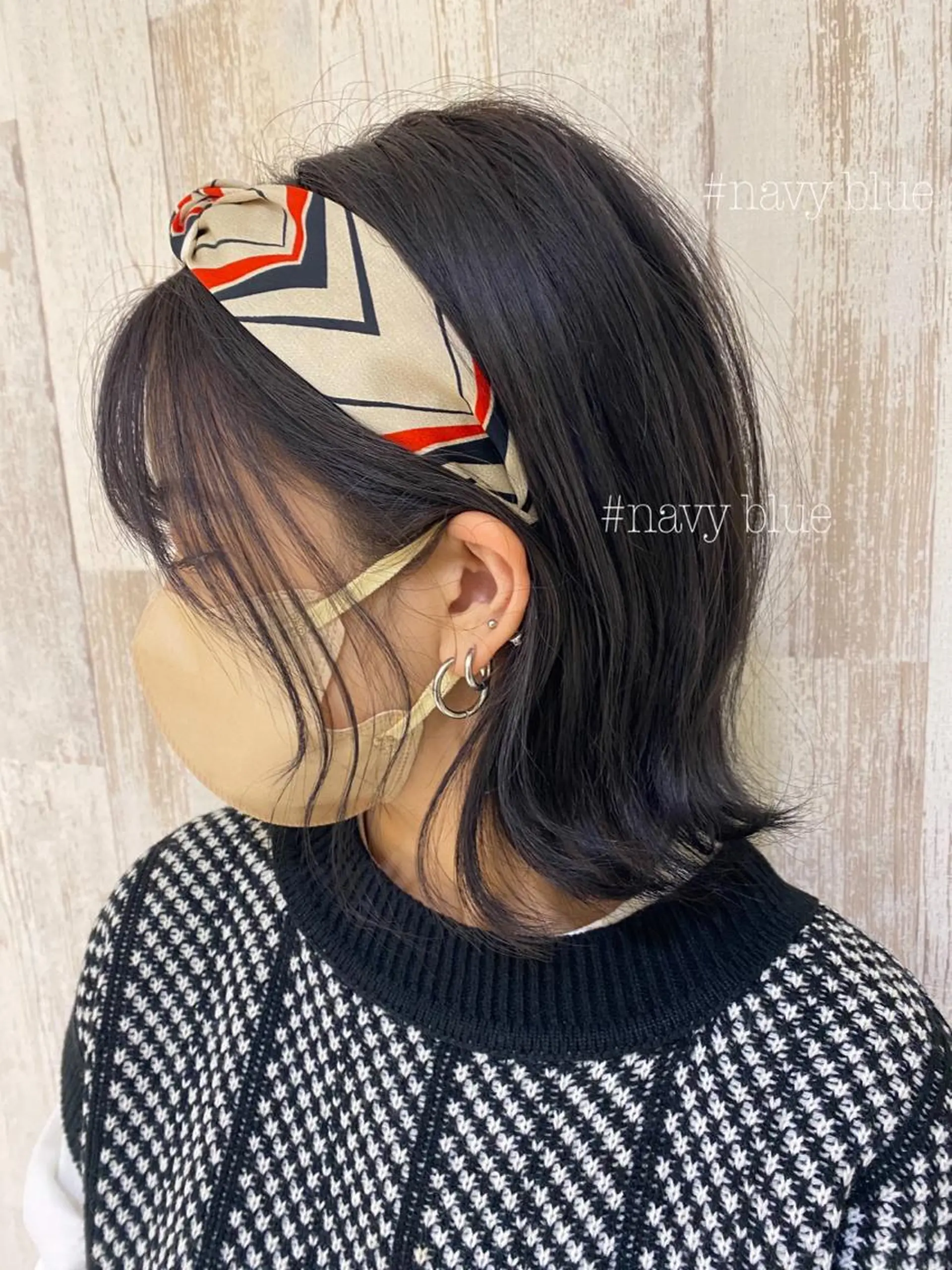 ショート カラー ブルーカラー ネイビーカラー カット ヘアカラー トリートメント 韓・中華美女ヘア 🇰🇷×🇨🇳のヘアスタイル
