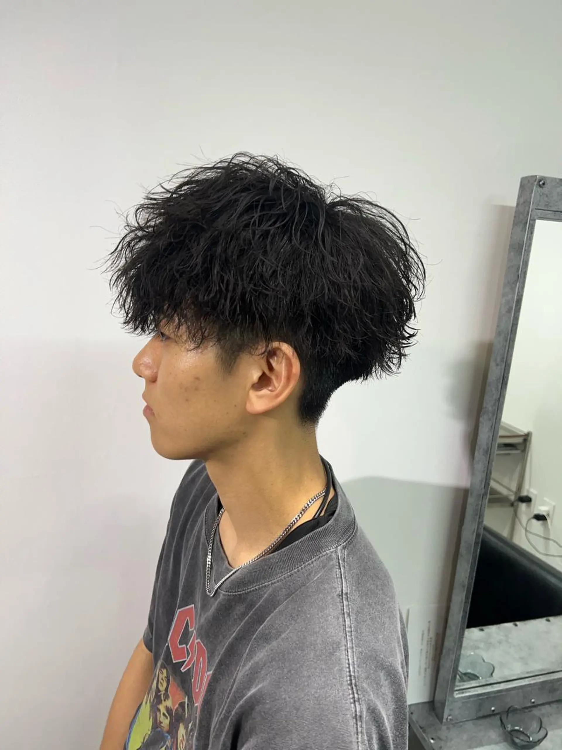 パーマ ヘアアレンジ メンズ 波巻きパーマ カット パーマ ヘアセット 飛田 楓信のヘアスタイル