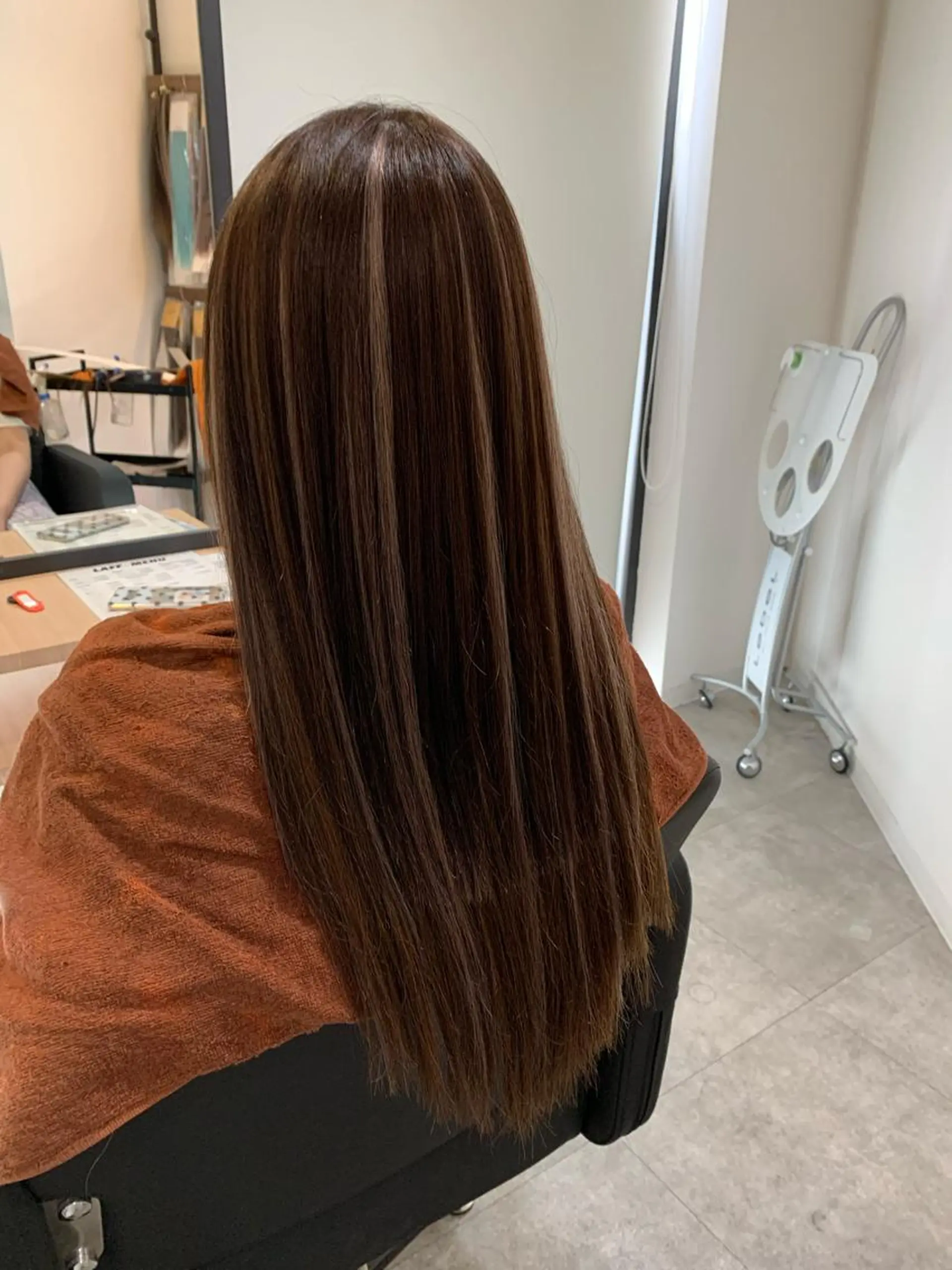 ロング カラー ヘアアレンジ バレイヤージュ エクステ レイヤーカット alpha. カラーエクステ下妻のヘアスタイル
