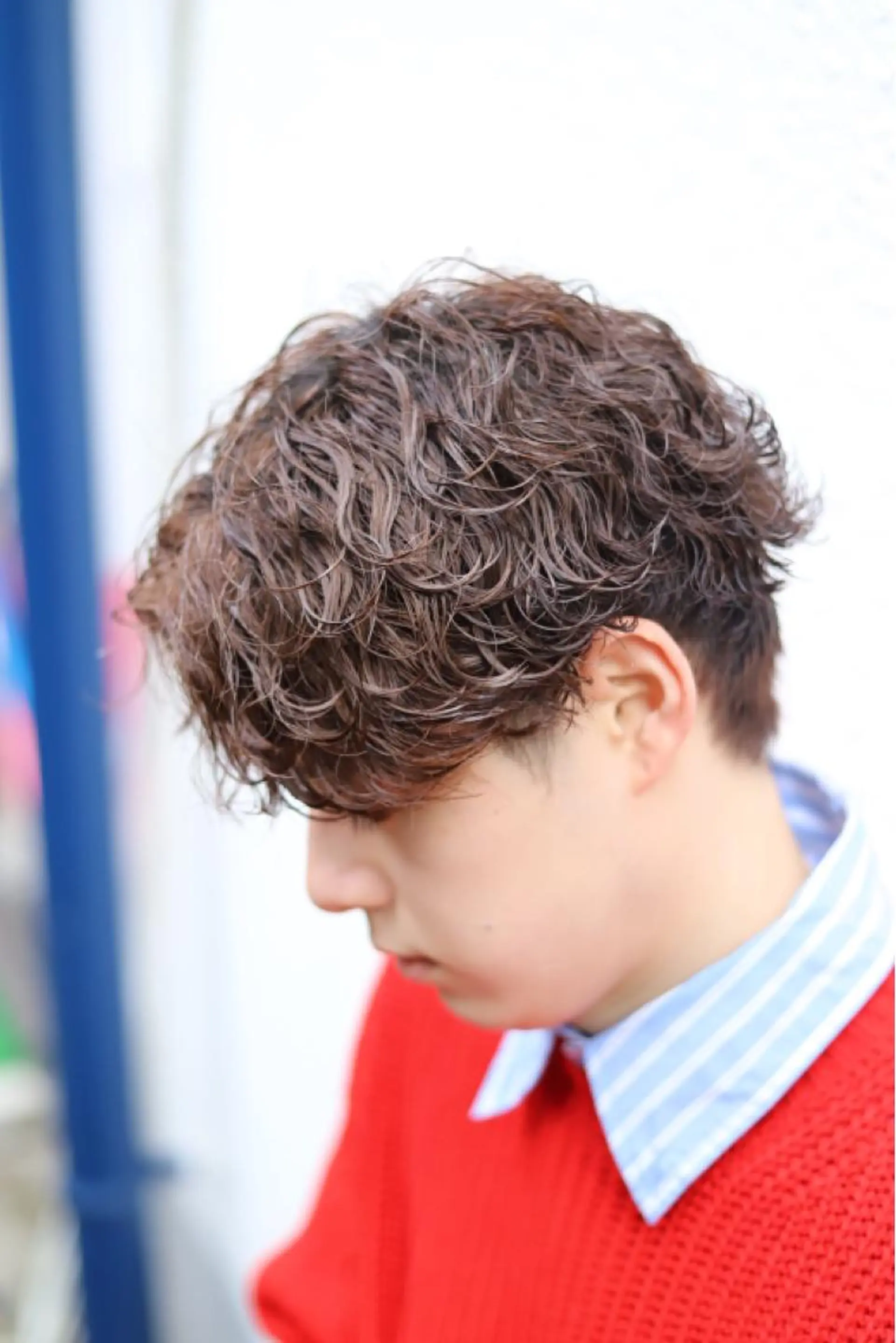 ミディアム カット パーマ トリートメント TAIGA /メンズ美容師のヘアスタイル