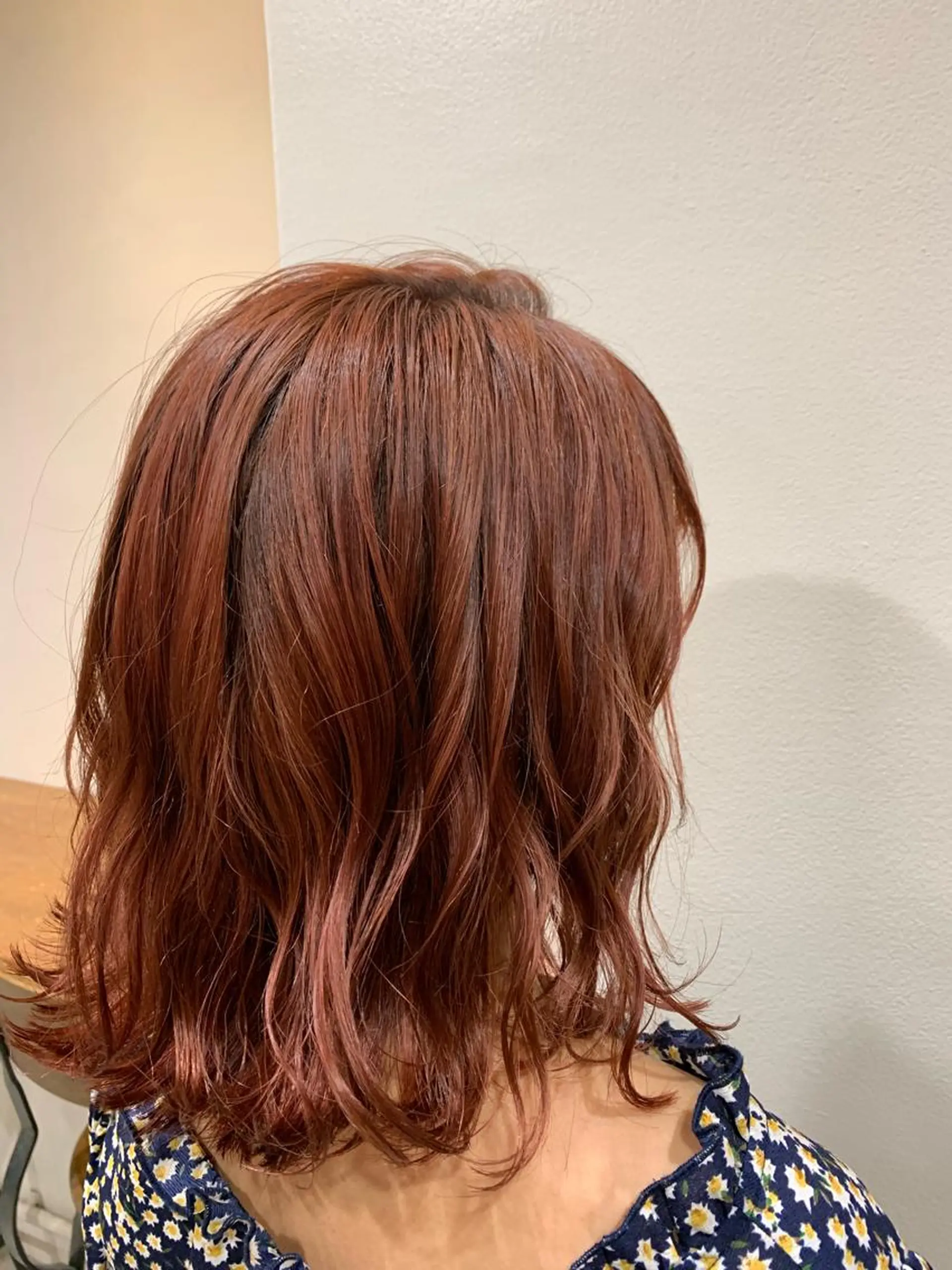 ミディアム カラー オレンジ カット ヘアカラー トリートメント 山崎 澪 レイヤーカット/大宮のヘアスタイル