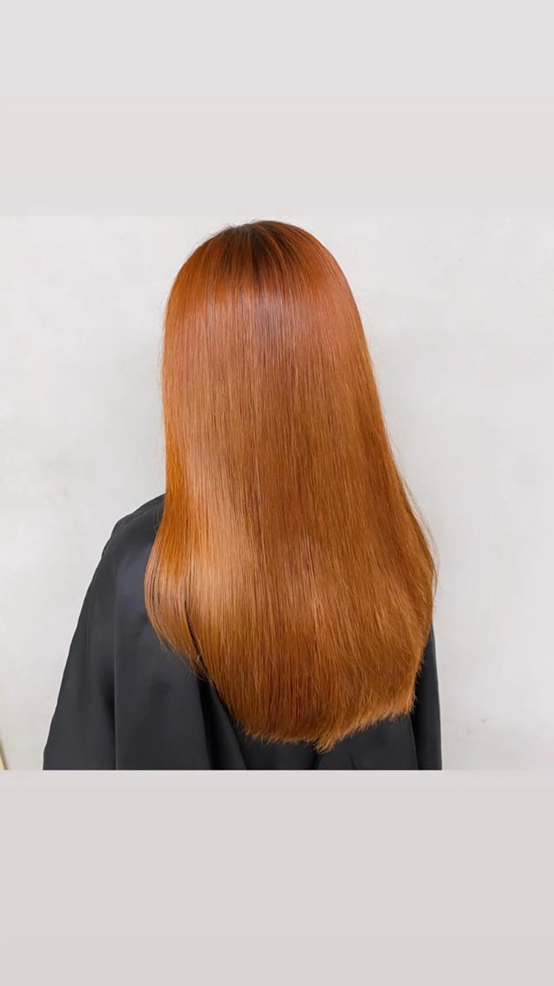 セミロング カラー ヘアアレンジ ベージュカラー オレンジ オレンジベージュ Ameri/髪質改善 /韓国ヘア🇰🇷のヘアスタイル