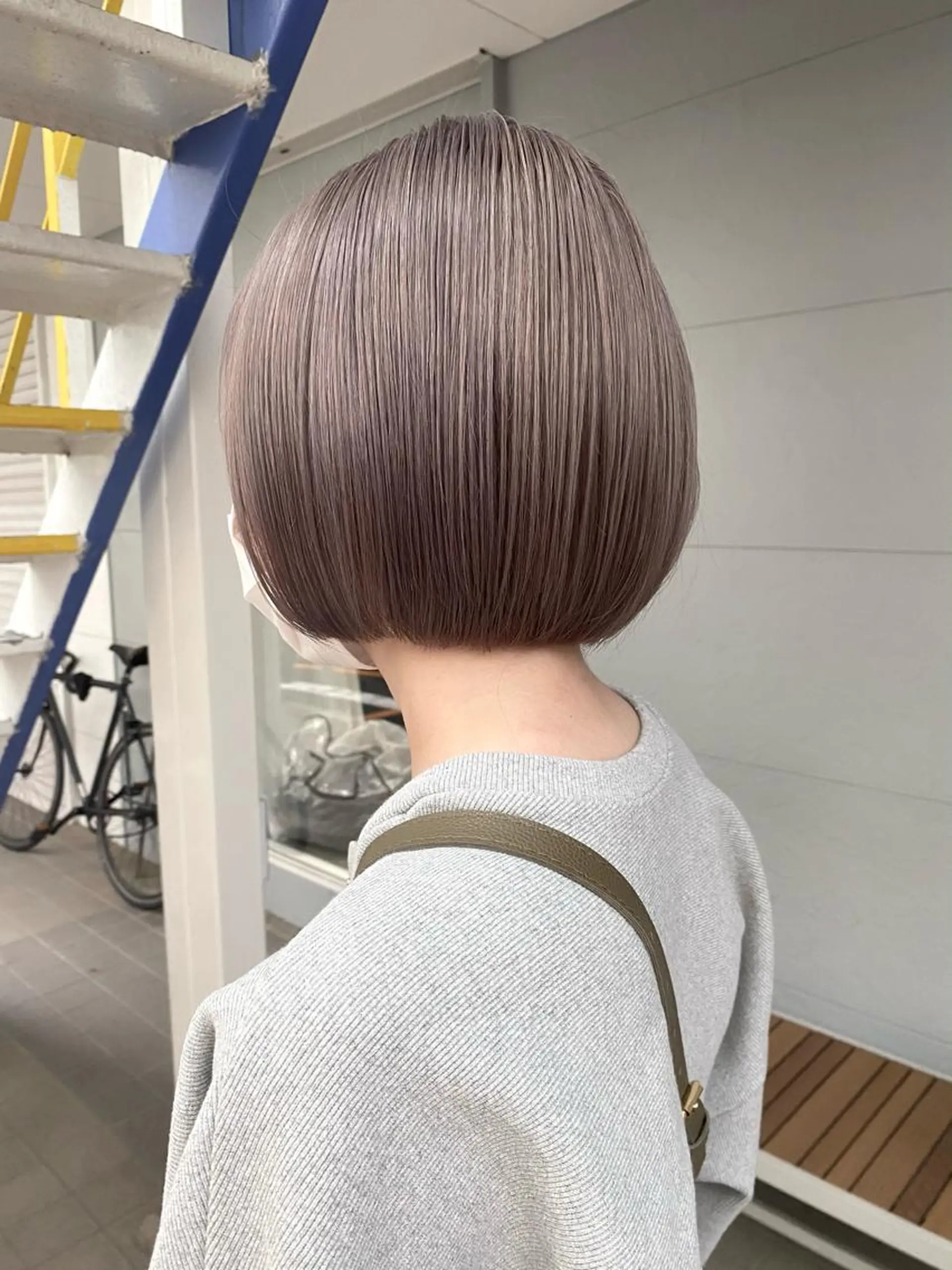 ミディアム カラー シルバー カット ヘアカラー トリートメント lani 天神大名/ブリーチのヘアスタイル