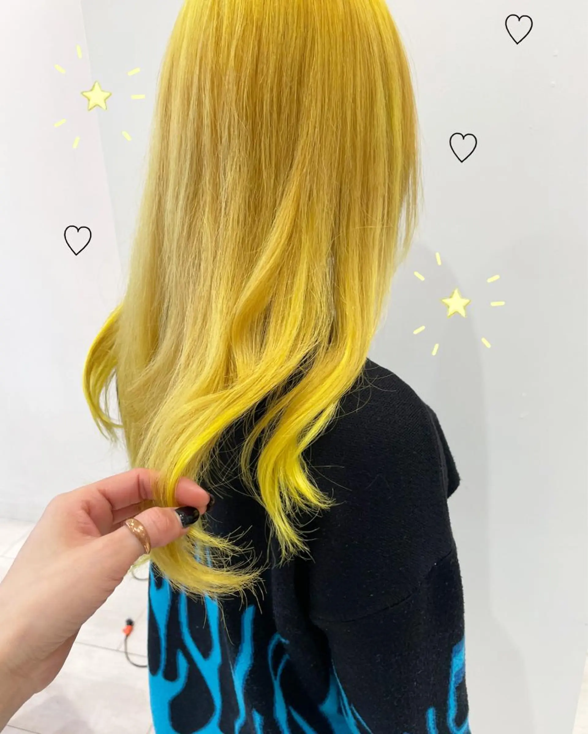 ロング カラー イエローカラー エクステ カット エクステ EMANON新宿東口所属・新宿駅近♡ ♡個室♡三都季🌜のヘアスタイル