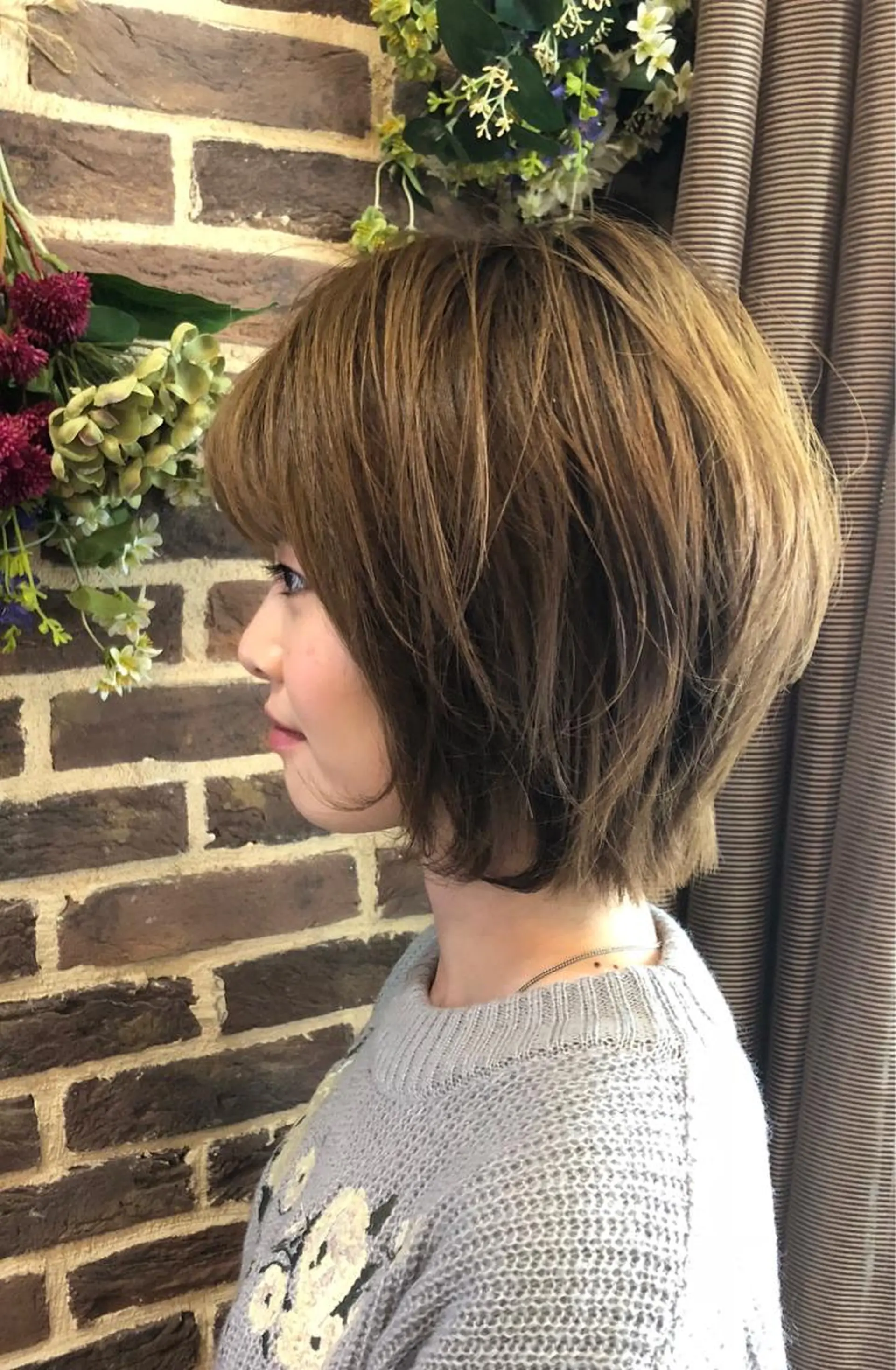 ショート カラー パーマ ショートレイヤー イルミナカラー 外国人風カラー レイヤーカット ショートヘア 高橋 隆一のヘアスタイル