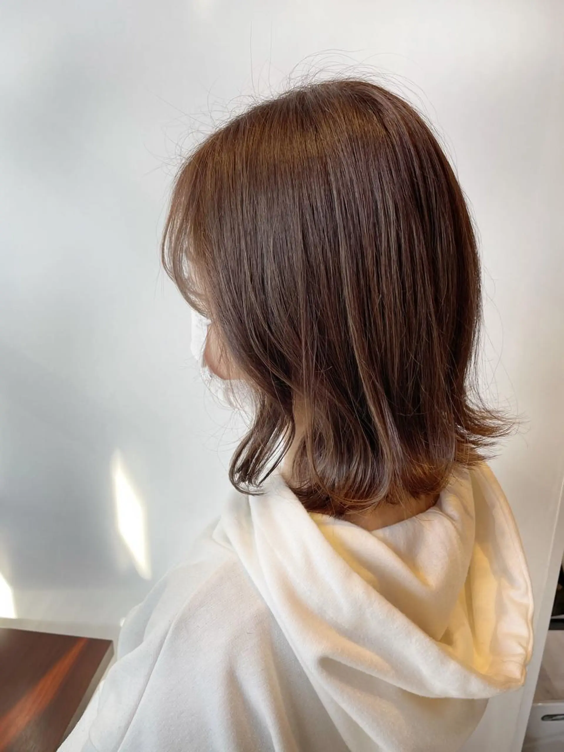 ミディアム カラー グレージュ 女性リピ90%🍨 🩷佐藤みずきのヘアスタイル