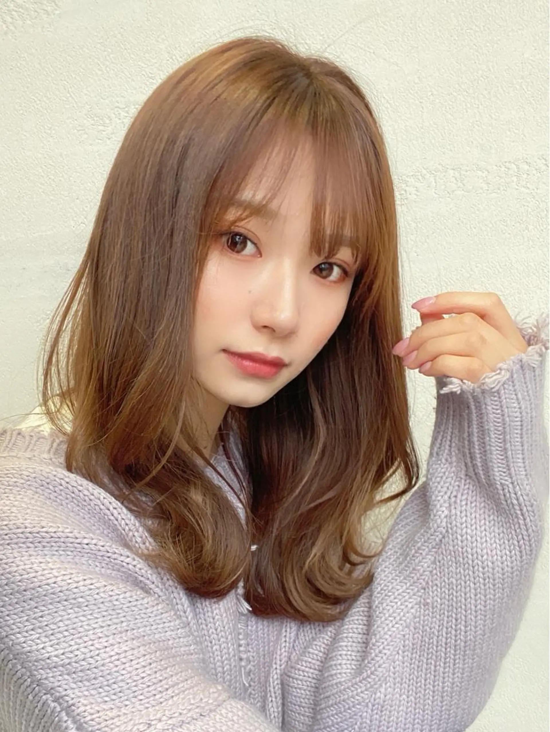 セミロング カット ヘアカラー トリートメント 🧡くびれヘア/前髪 顔周り🧡久原結衣のヘアスタイル