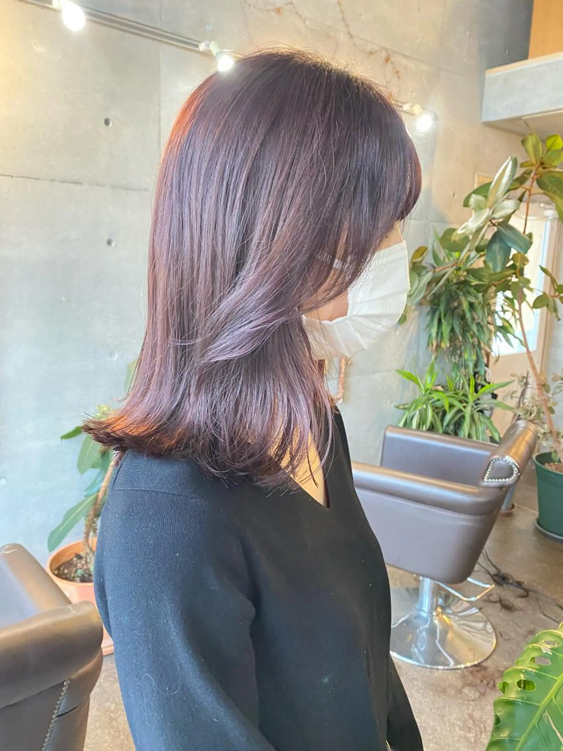 ミディアム カラー パーマ ヘアアレンジ メンズ ネイル マツエク・マツパ カット ヘアカラー トリートメント モリモト サナのヘアスタイル