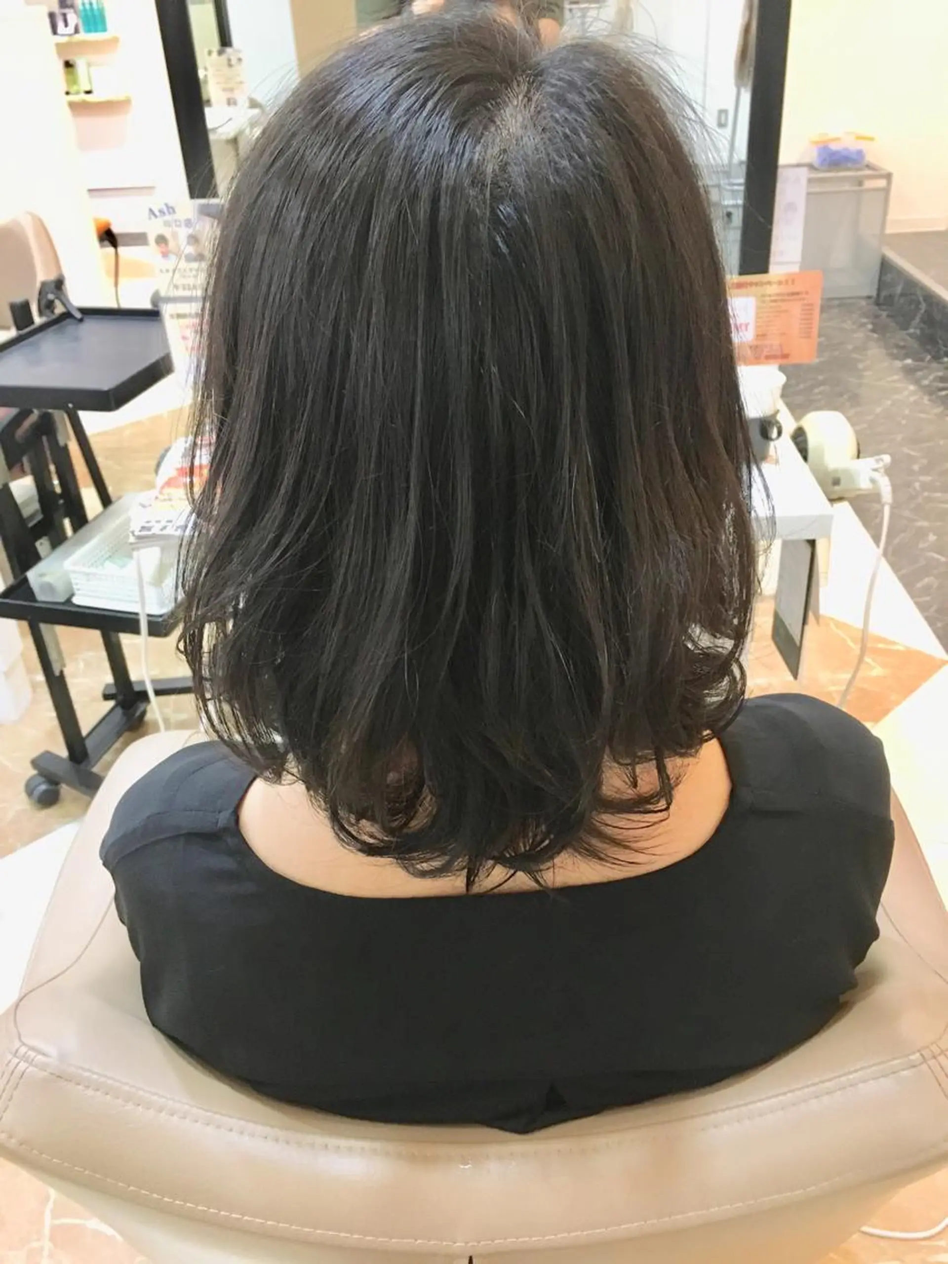 ミディアム カット パーマ トリートメント 阪口 雄佑のヘアスタイル