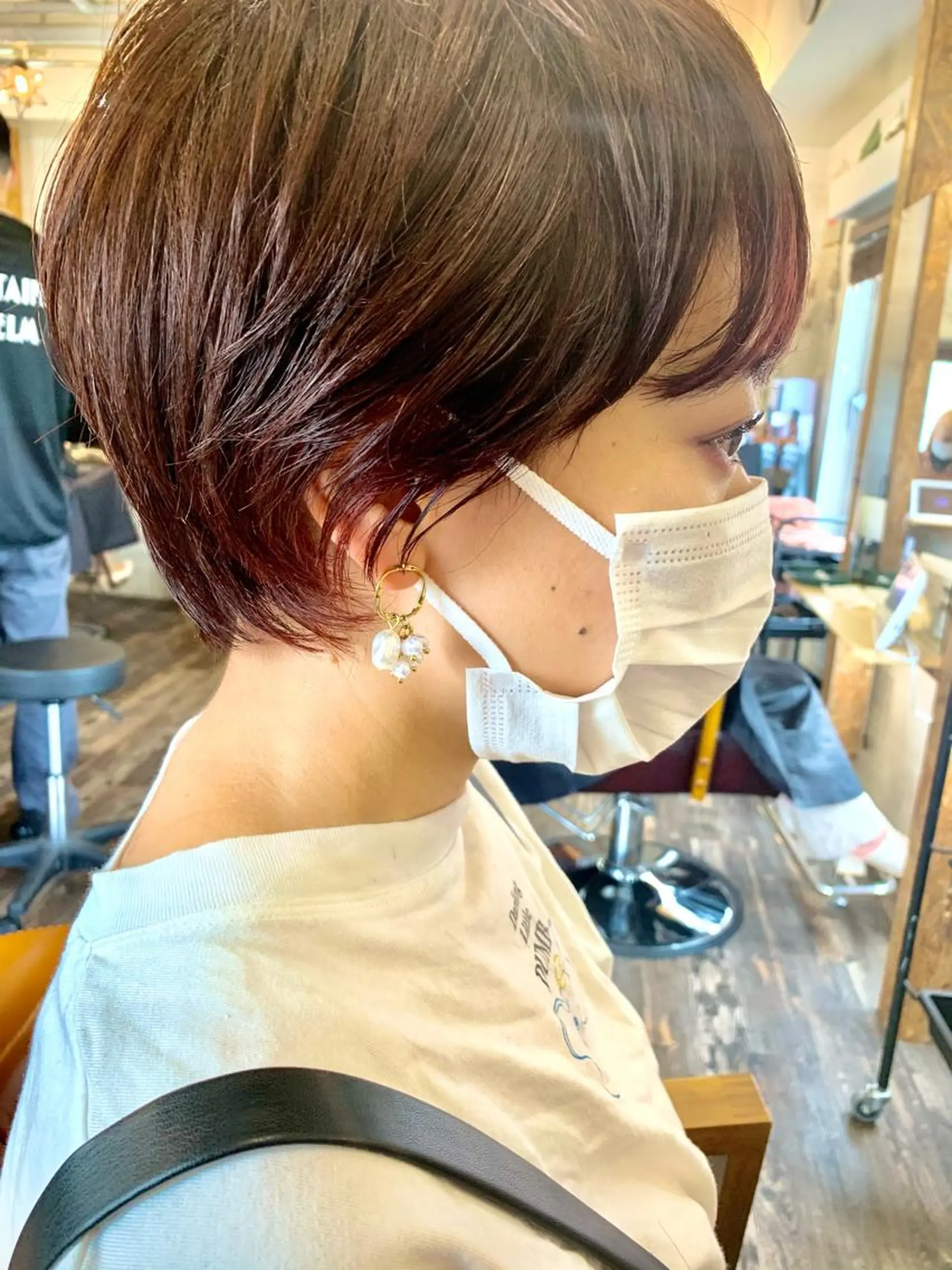 ショート カラー カット ヘアカラー トリートメント 藤野なつえ ナチュラルのヘアスタイル