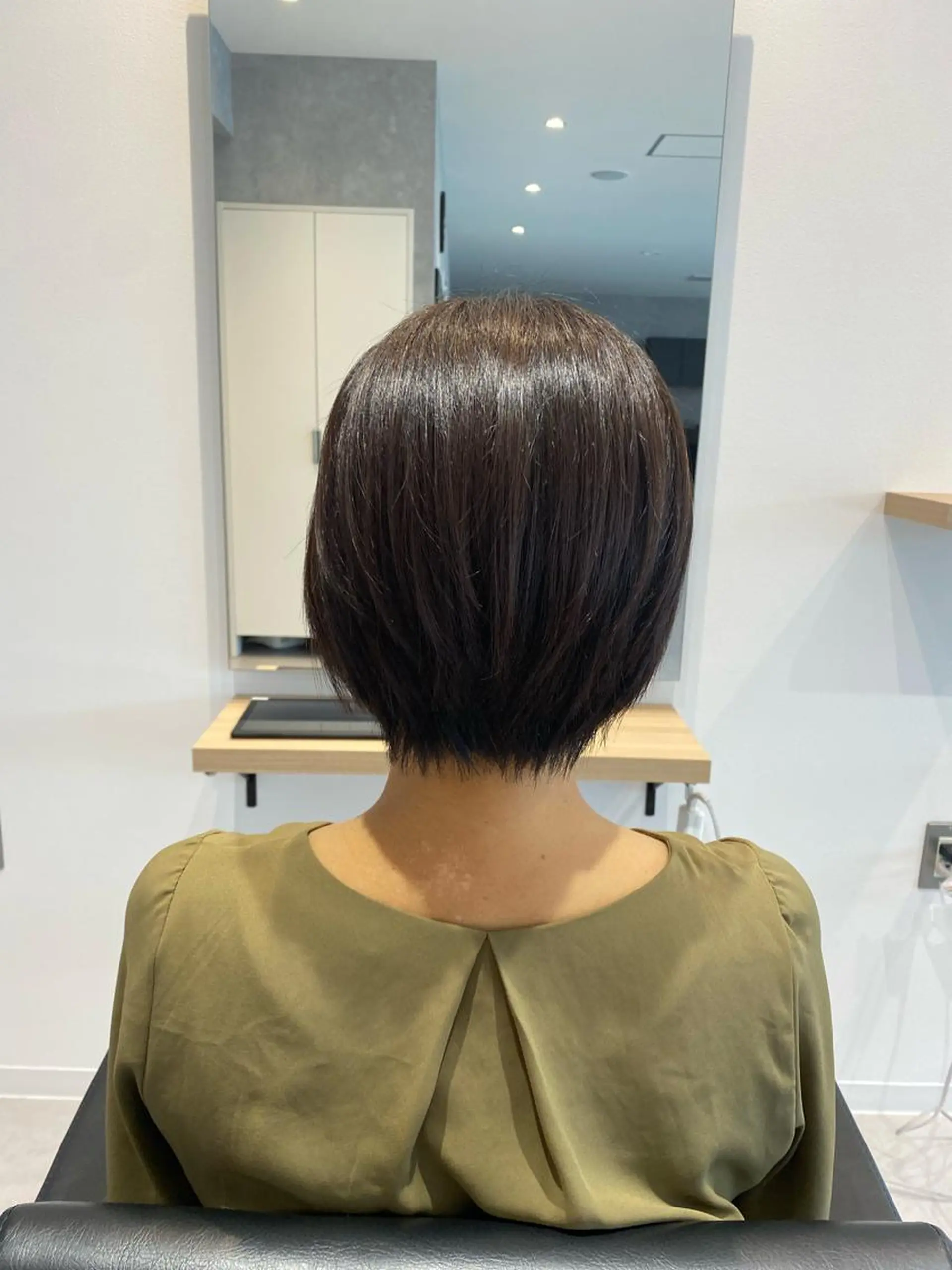 ショート くせ毛 縮毛矯正 Hair Ange伊達店所属・山口 美緒のヘアスタイル