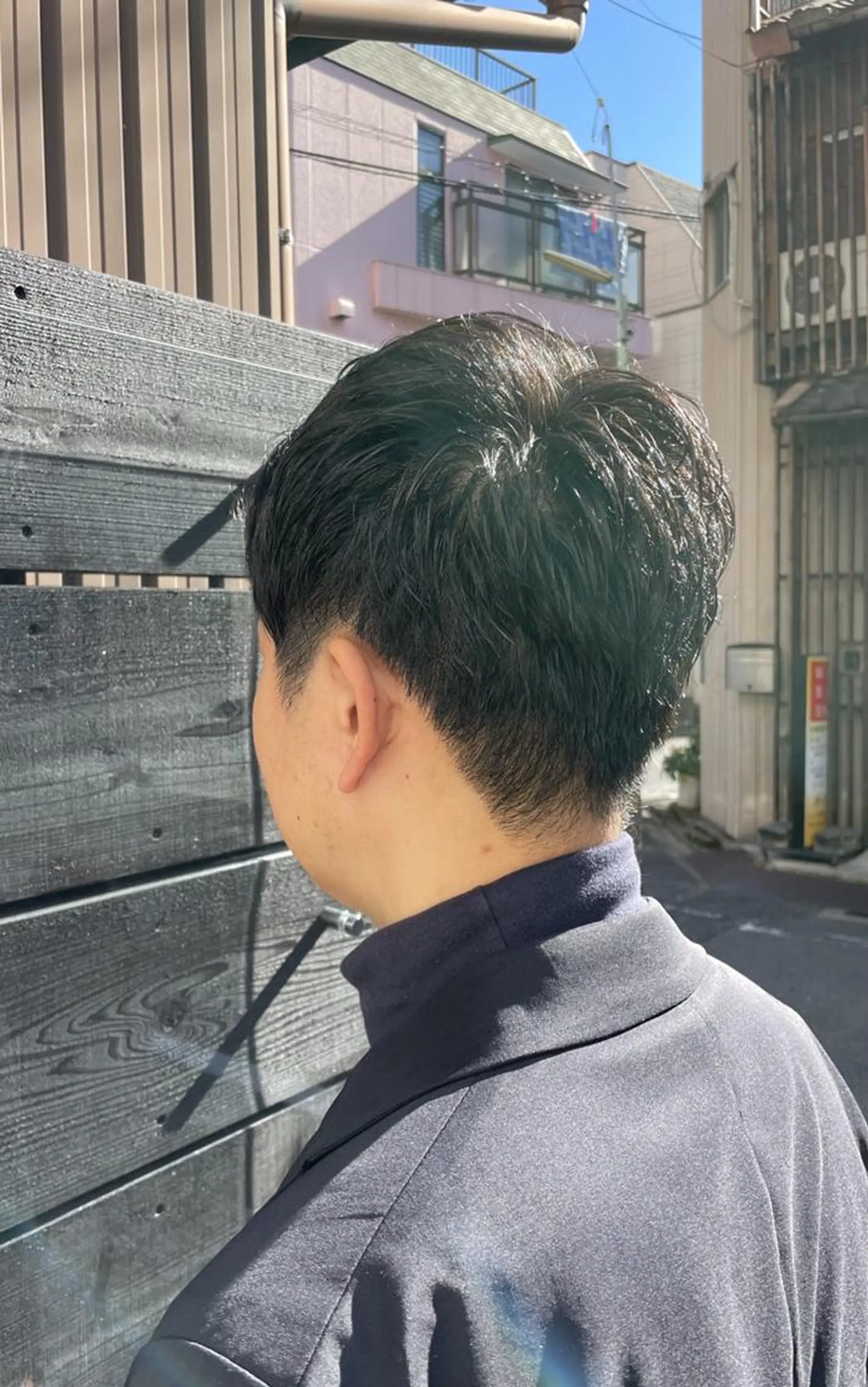 ショート メンズ アップバング ビジネス ツーブロック カット 名駅Private Salon　Noaのヘアスタイル