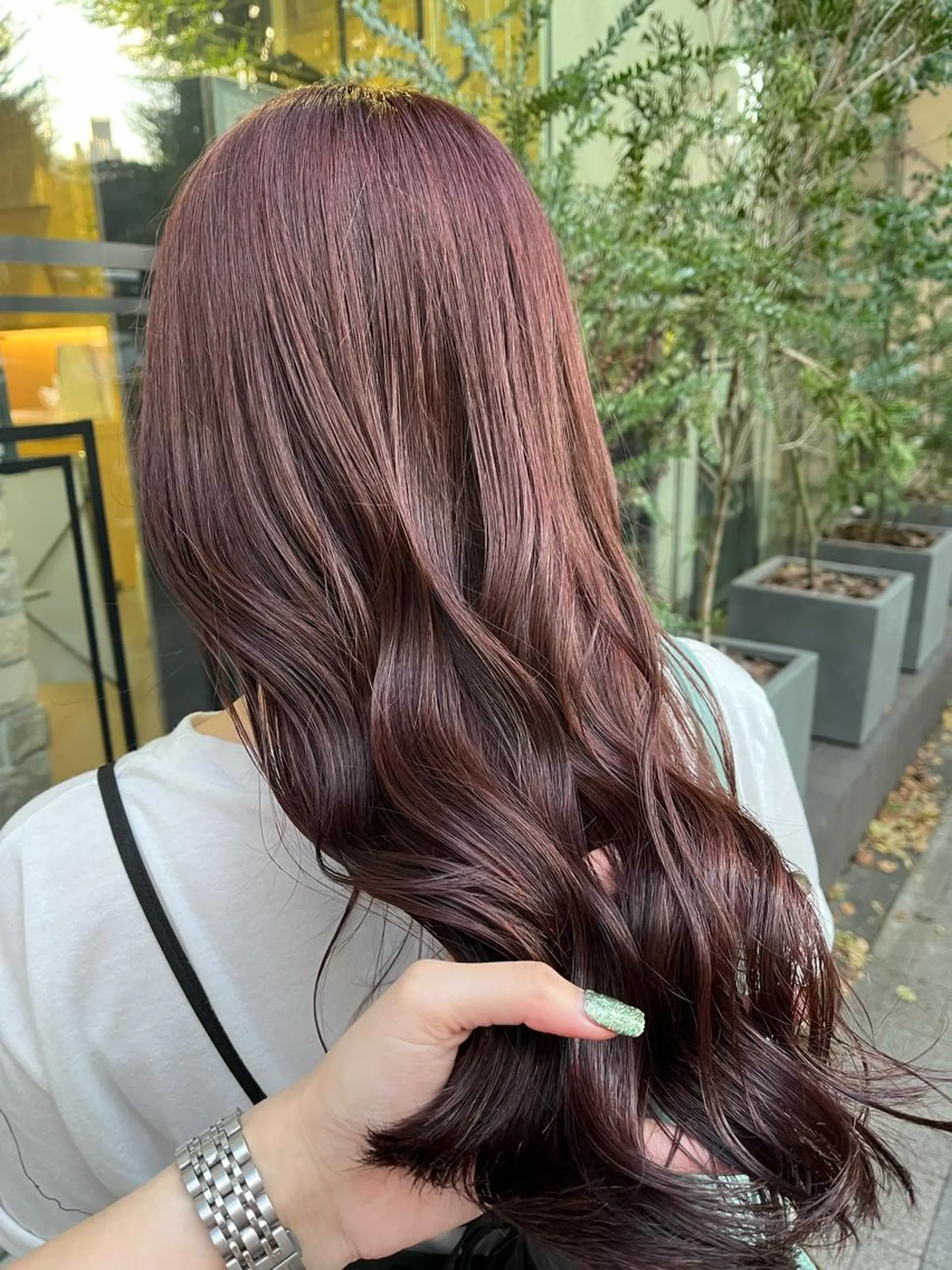 ミディアム カラー 海外girl🤎 透明感ベージュmaoのヘアスタイル