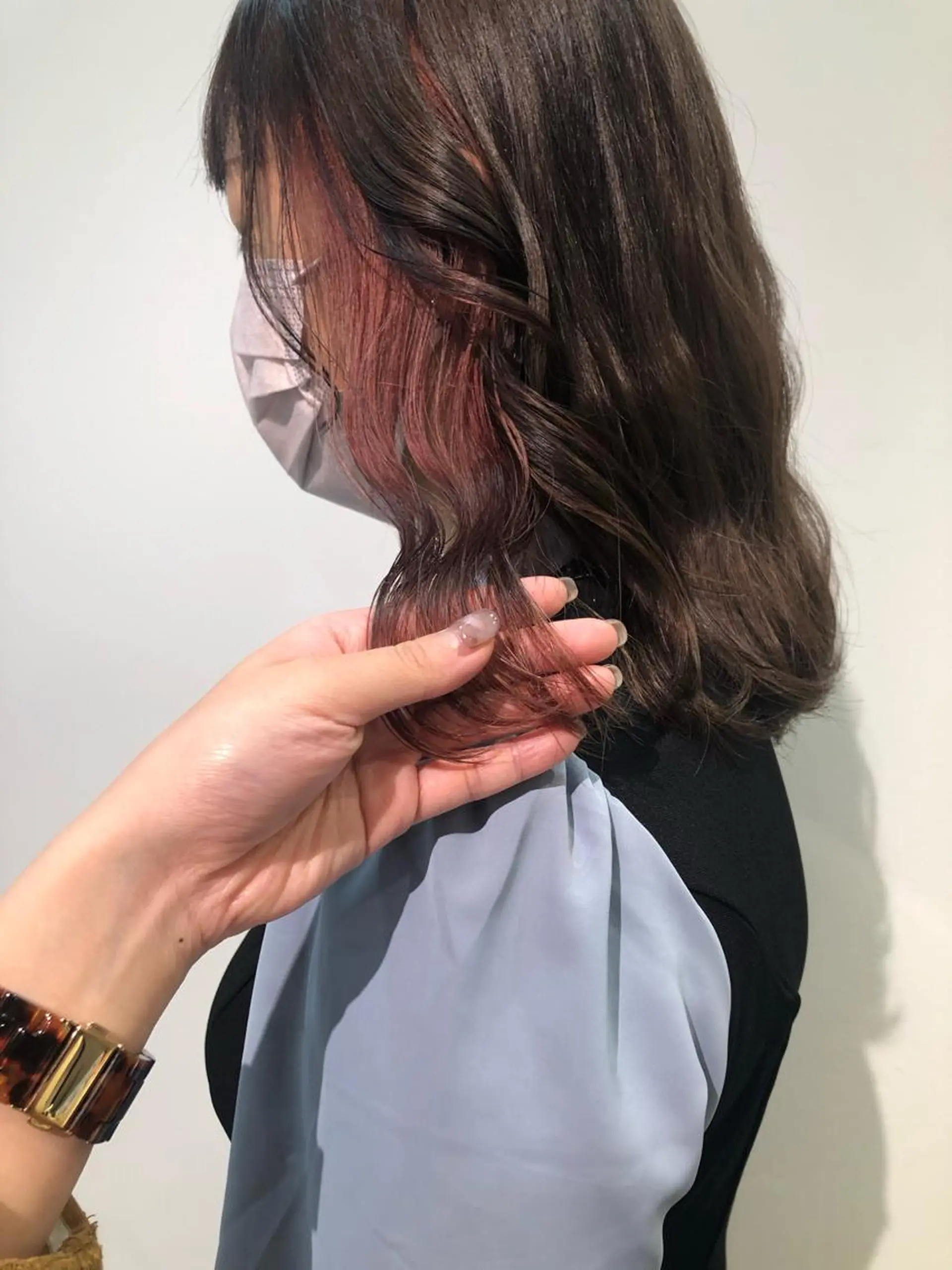 ミディアム カラー ブリーチ ピンクカラー ヘアカラー レイヤー/お顔まわり 暖色カラー🍑Amiのその他イメージ