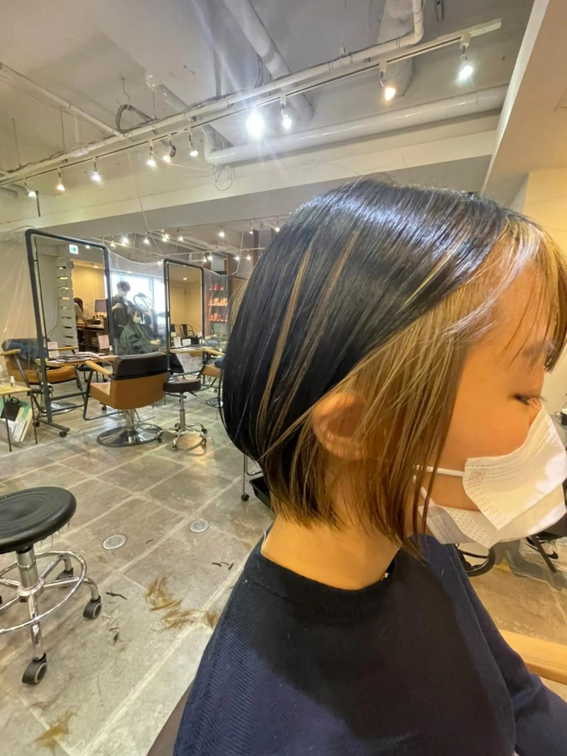 セミロング ヘアアレンジ パーマ カラー セミロングパーマ アディクシーカラー アッシュ バレイヤージュ ミストバング 【N°deseo】 吉祥寺のヘアスタイル