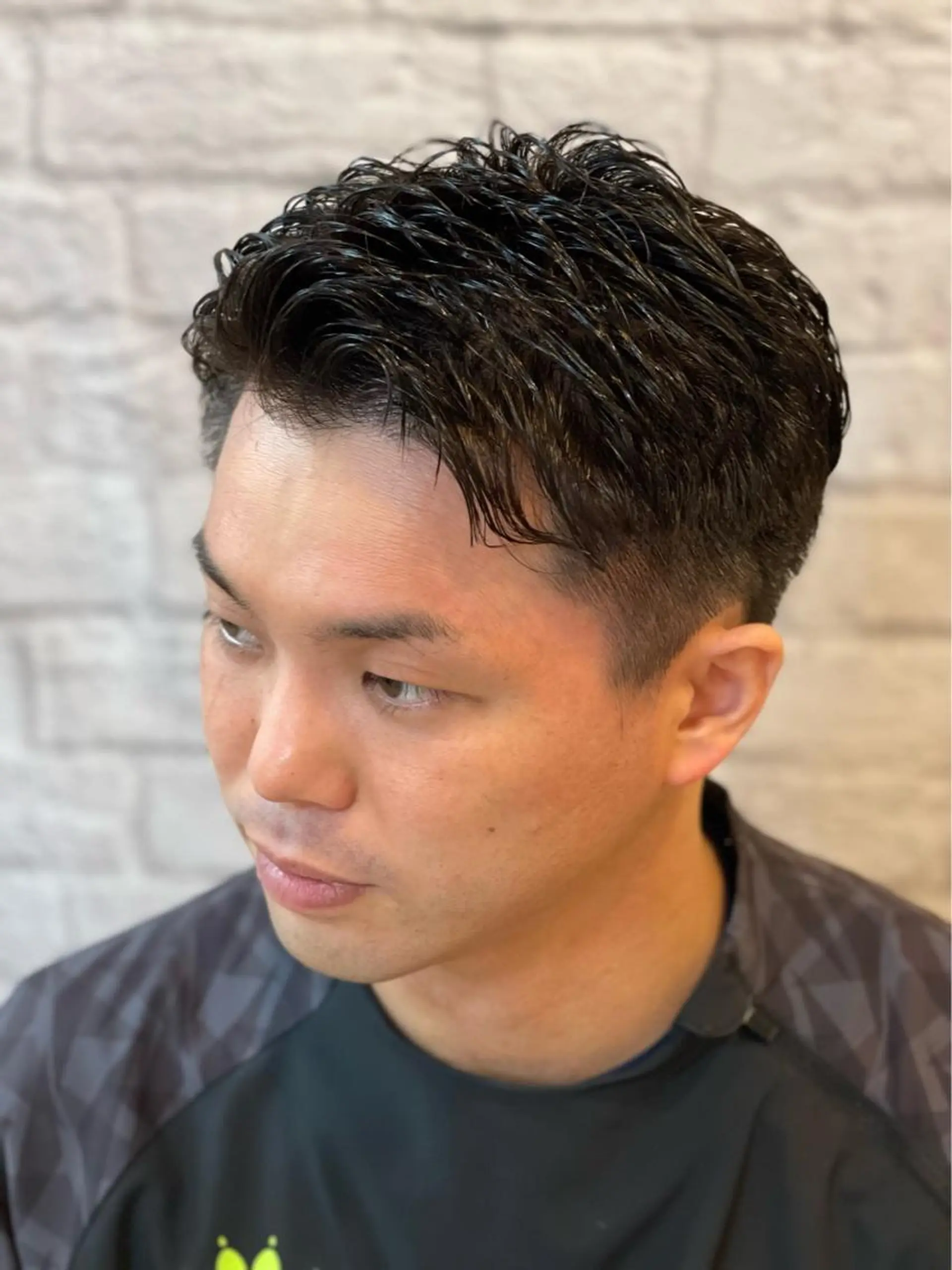 ショート パーマ メンズ メンズパーマ カット パーマ 目黒六 MEGURO BARBERSHOP6PPONGI所属・【メンズ限定】 旭岡亘哉のヘアスタイル