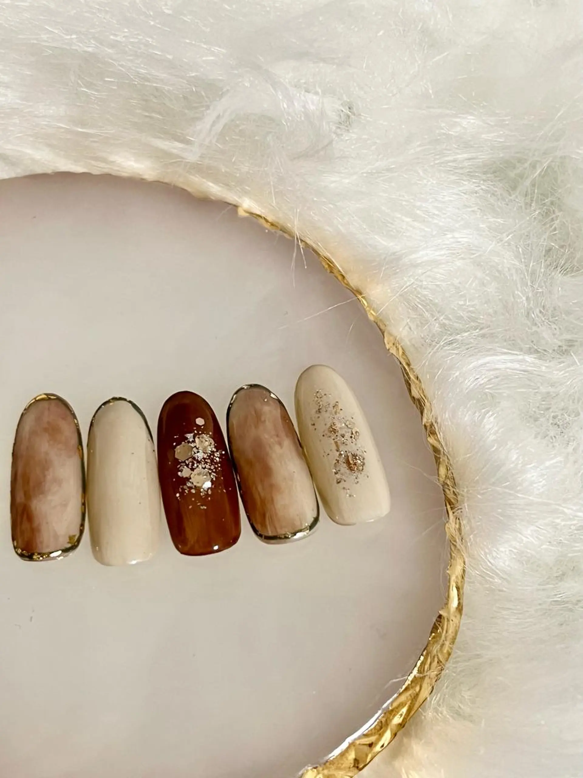 ネイル ブラウン ジェルネイル ニュアンスネイル N.plus NaiLのネイルデザイン