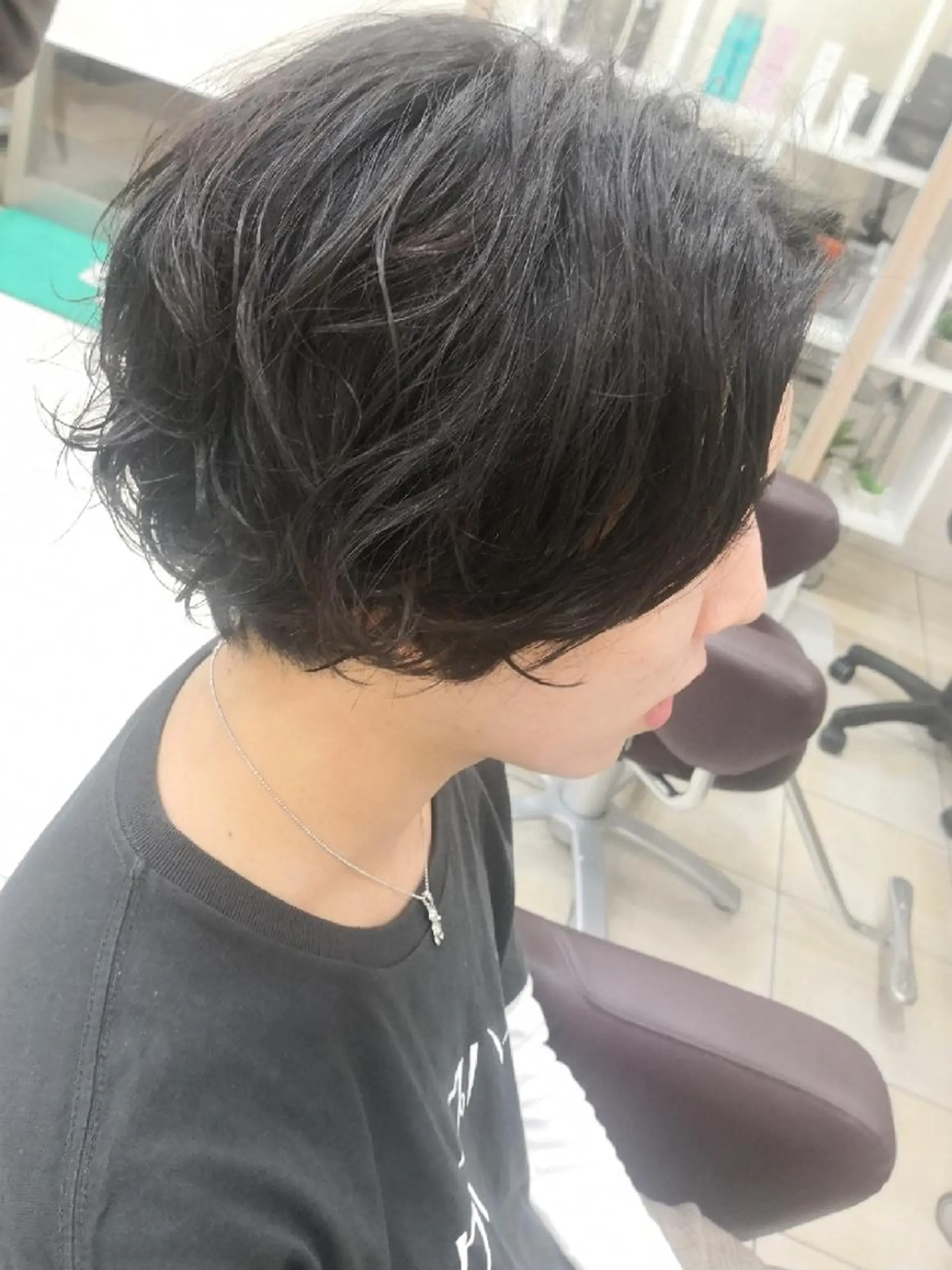 ショート パーマ デジタルパーマ 🩶ハイライトカラー 🩶ASH西葛西鈴木のヘアスタイル