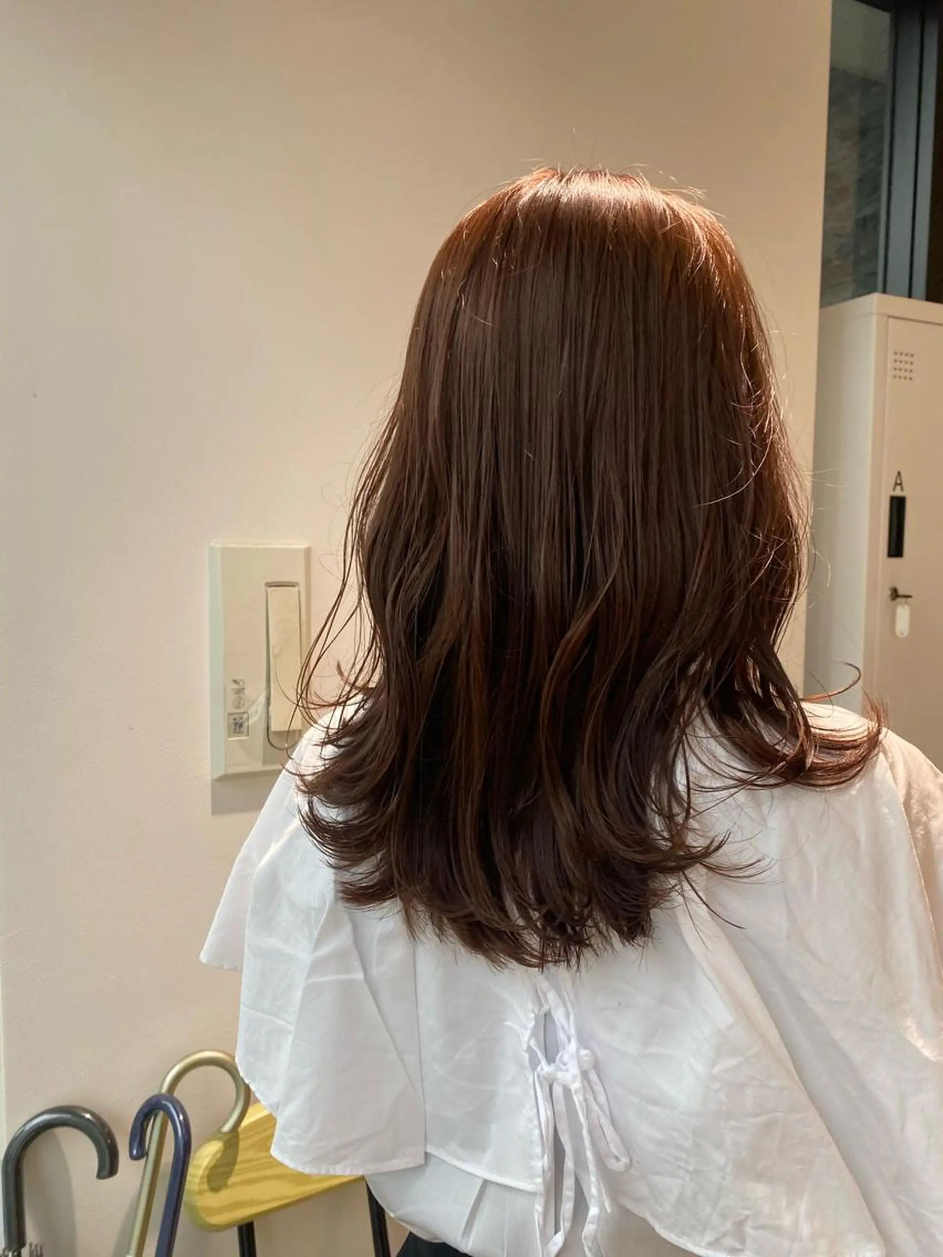 セミロング カラー ブラウンカラー ピンクカラー ピンクブラウン オスズ 🎀´-のヘアスタイル