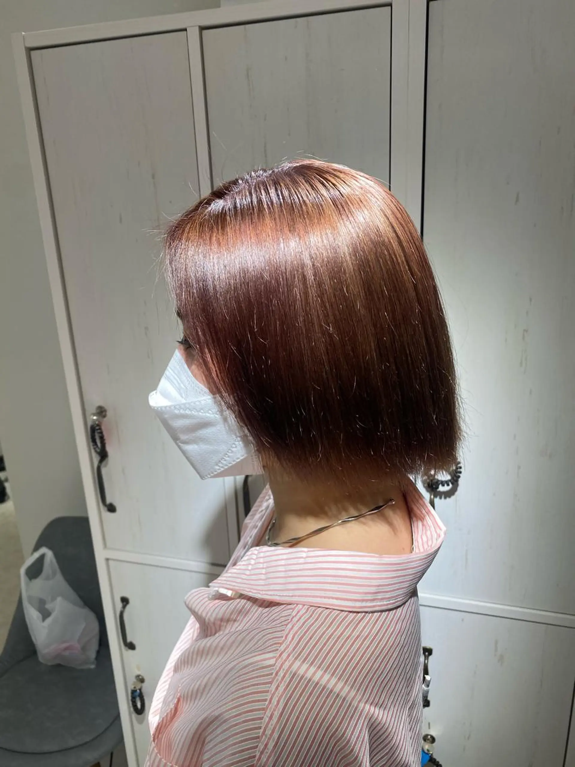 カラー ブラウンカラー ピンクカラー バイオレットカラー バイオレットブラウン ヘアカラー 縮毛矯正とレイヤー /杉村凜汰郎のヘアスタイル