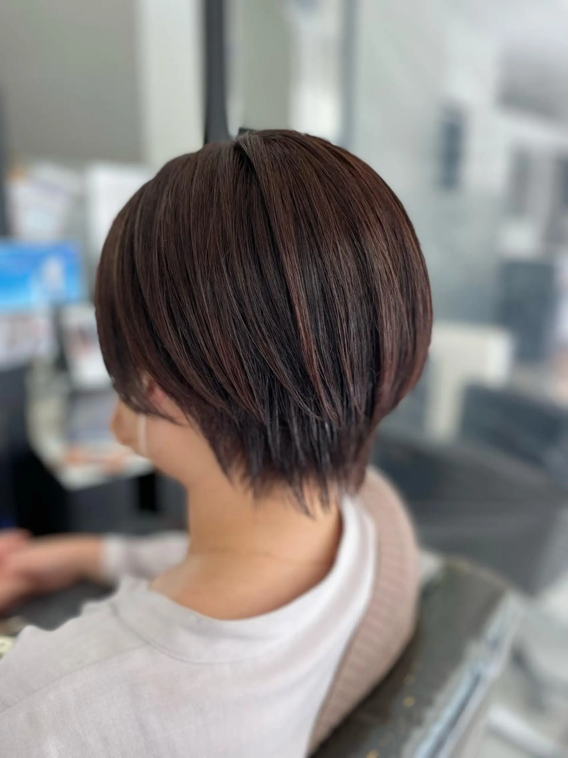 ショート カット ヘアカラー トリートメント YASU🍎ボブ/ 赤系カラー/髪質改善のヘアスタイル