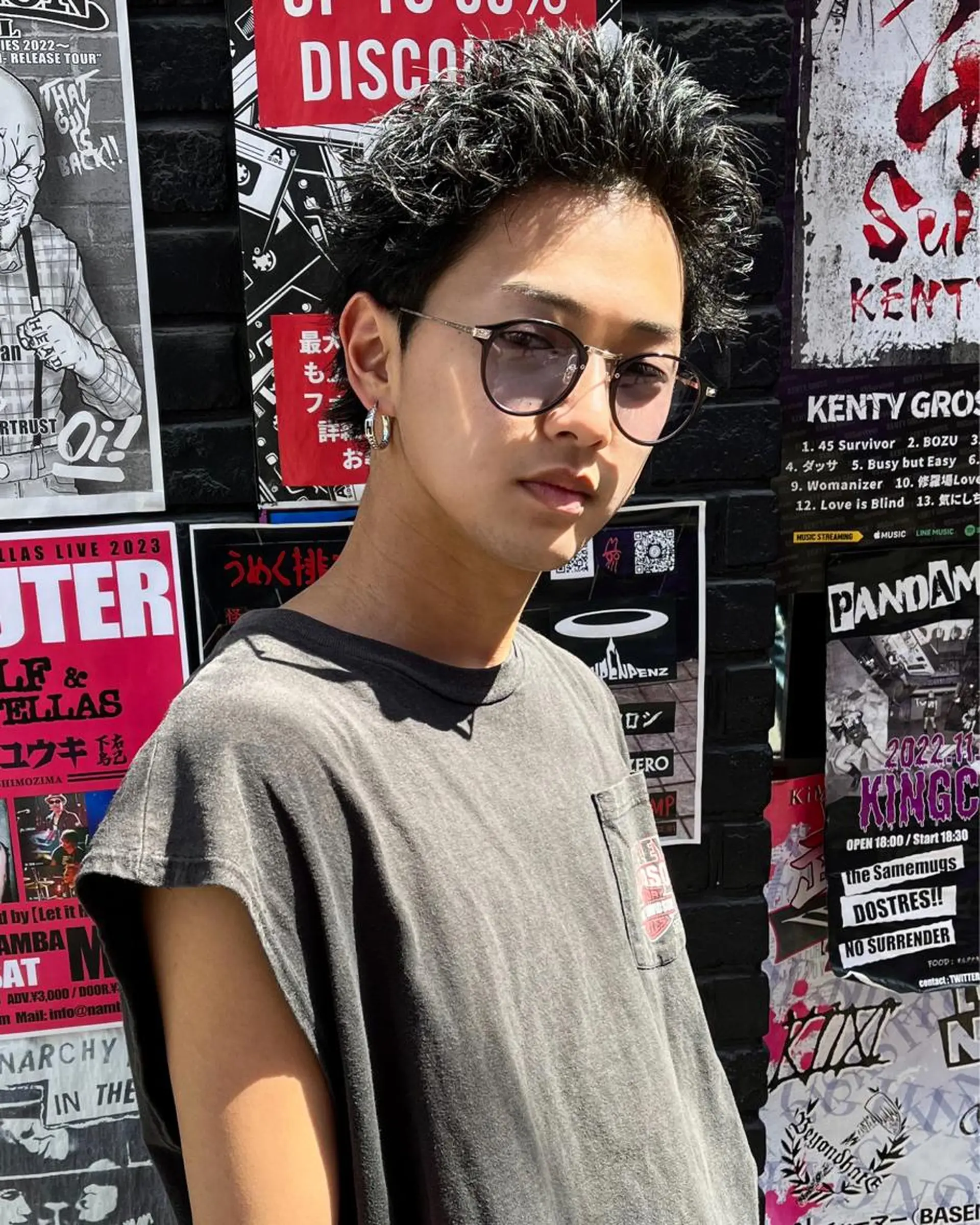 ショート カラー パーマ メンズ スパイキーショート ショートヘア ヘアセット 森下 佑大のヘアスタイル