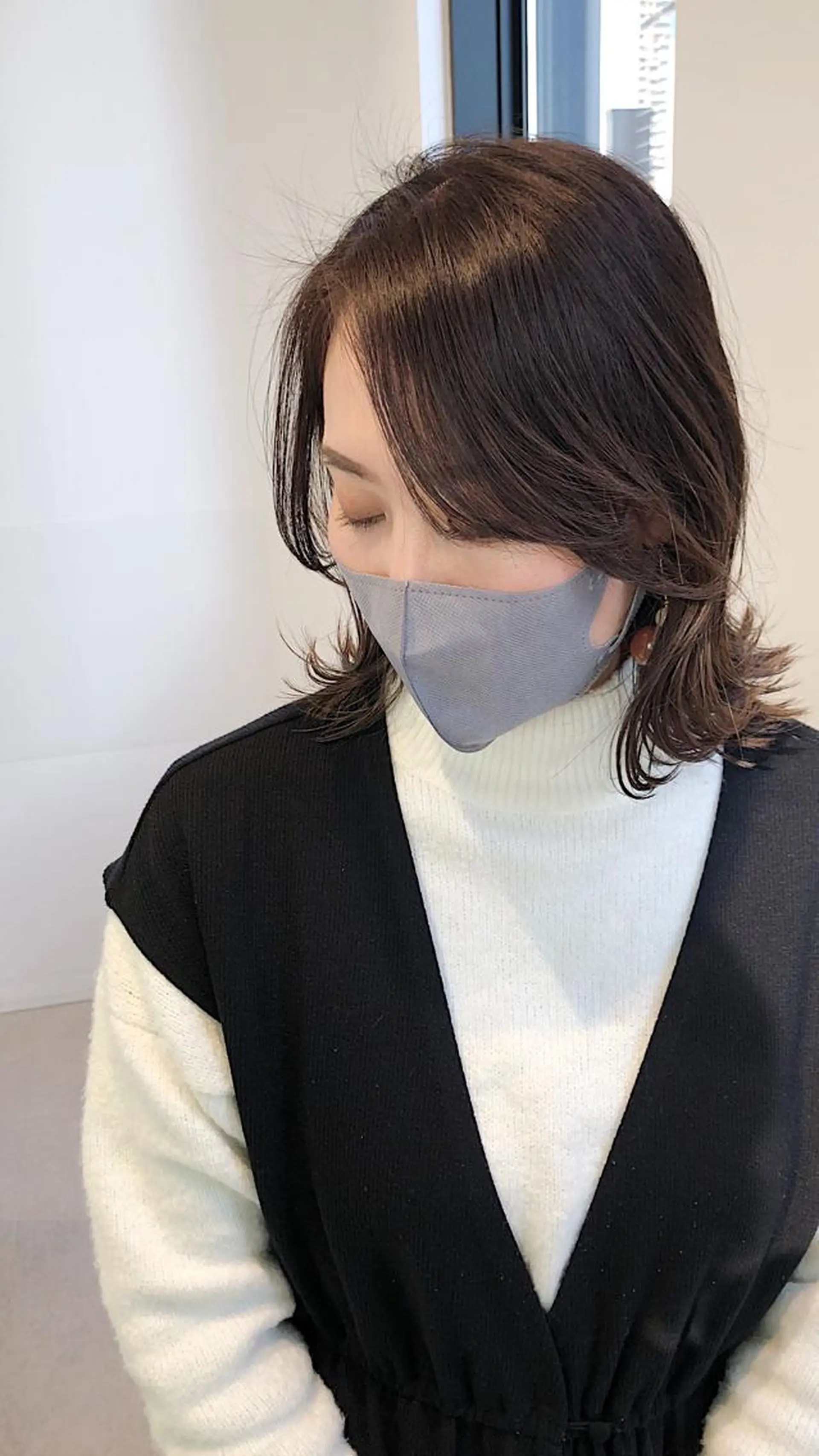 ミディアム カラー レイヤーカット カット ヘアカラー トリートメント 髪質改善/顔まわり 石原のヘアスタイル