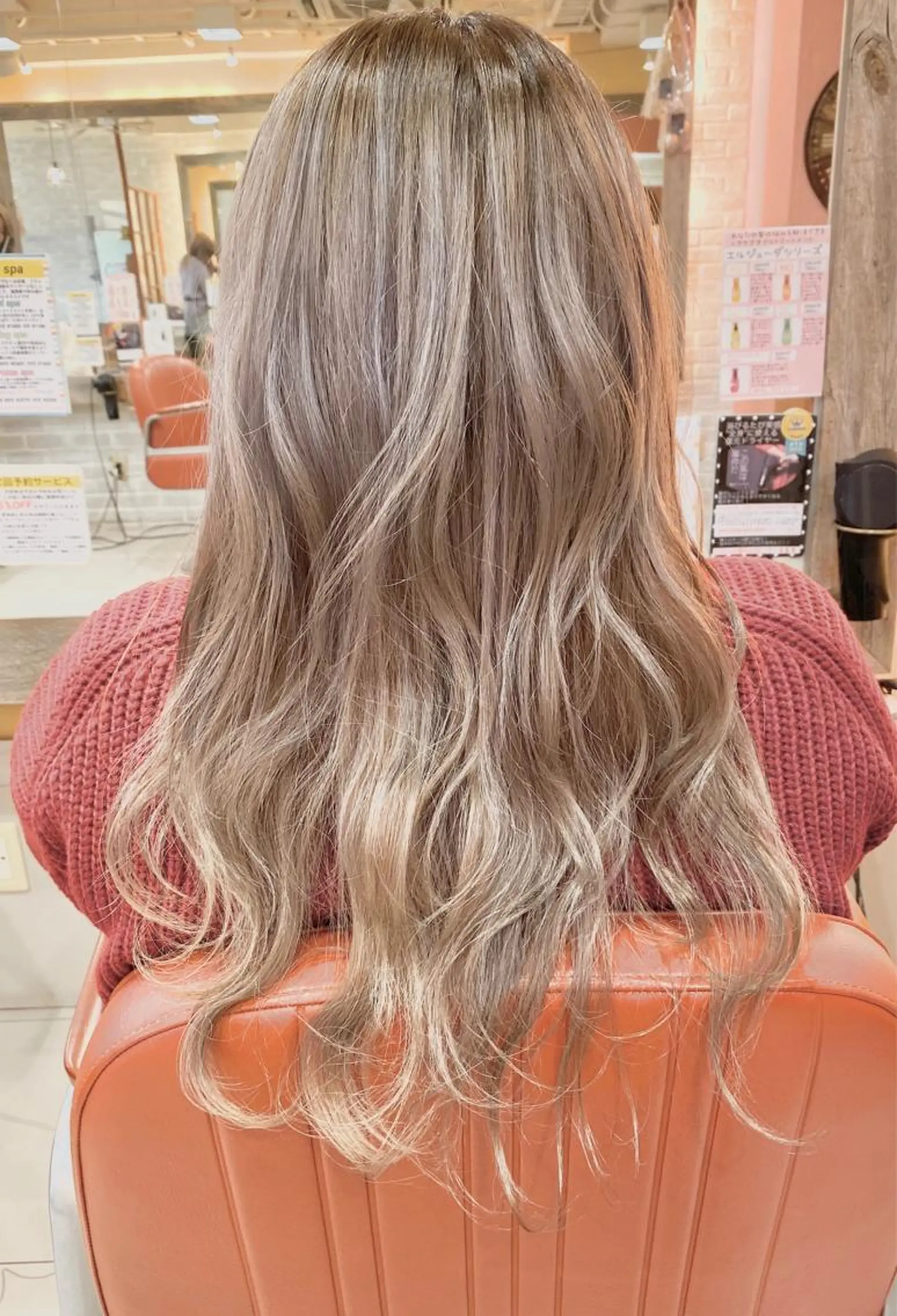 ロング カラー ブリーチ 透明感カラー ハイライトカラー ボブ くせ毛 増子 幹樹のヘアスタイル
